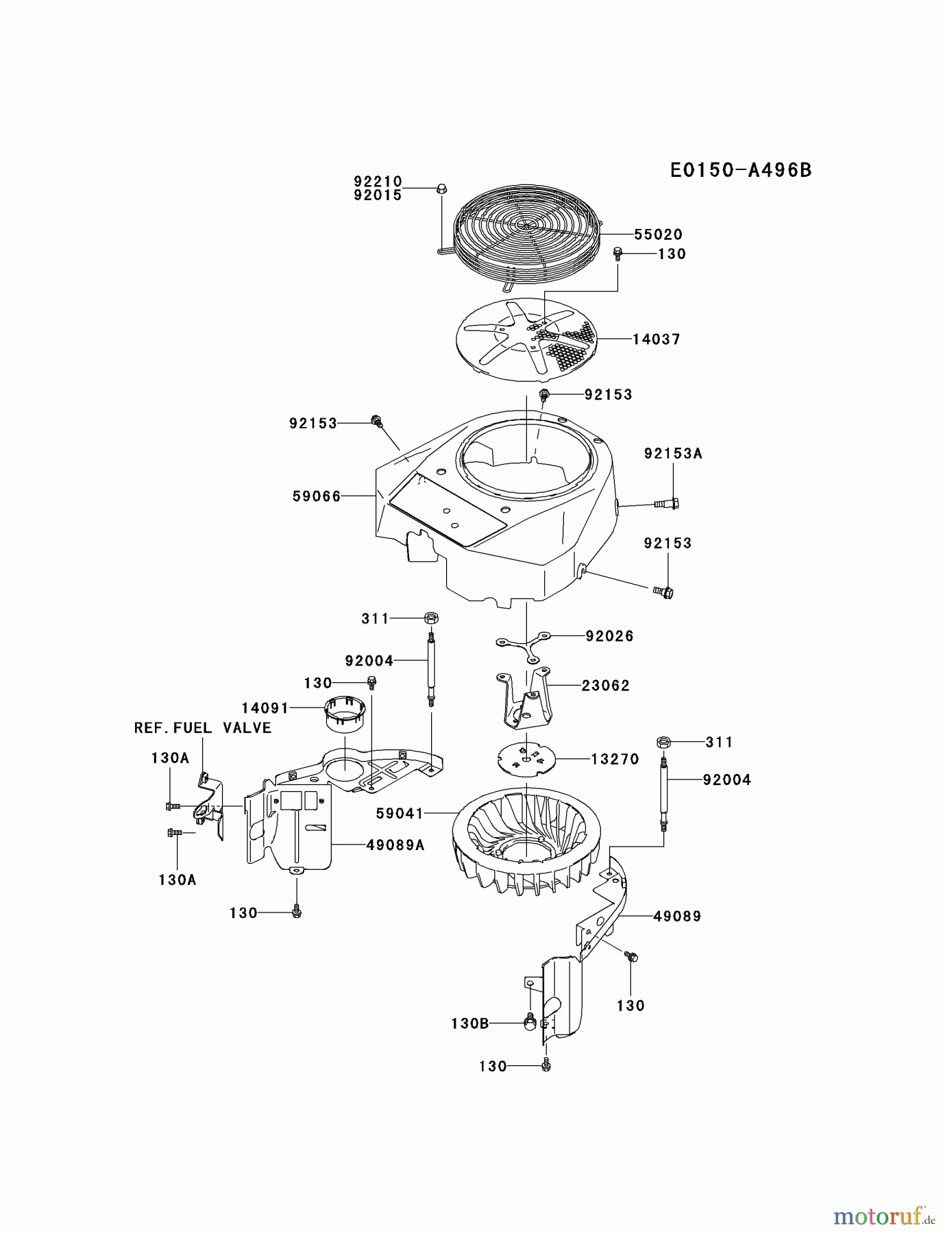 Kawasaki Motoren Motoren Vertikal FA210V - AS02 bis FH641V - DS24 FH430V-AS09 - Kawasaki FH430V 4-Stroke Engine COOLING-EQUIPMENT