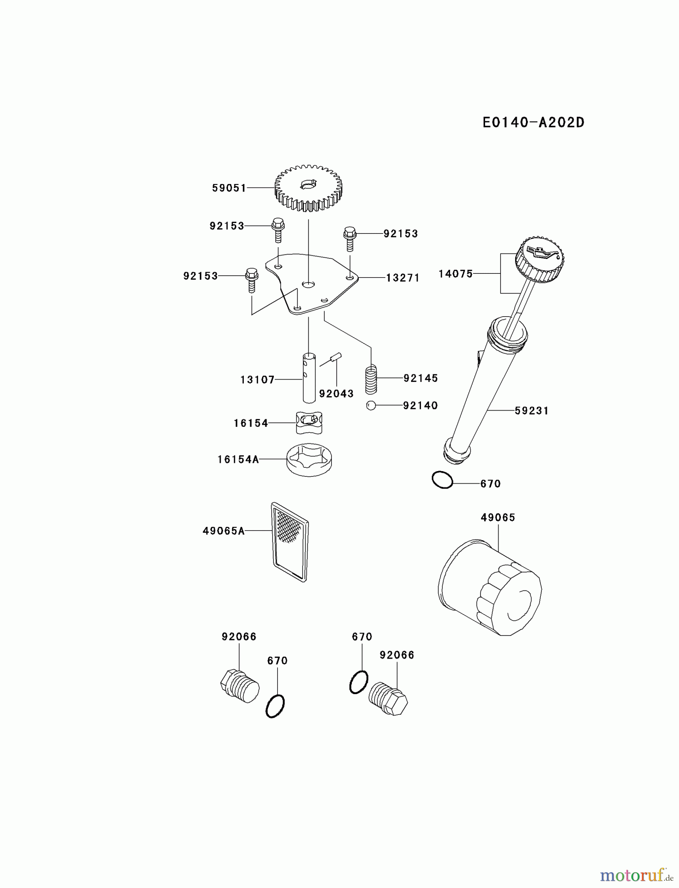 Kawasaki Motoren Motoren Vertikal FA210V - AS02 bis FH641V - DS24 FH381V-AW00 - Kawasaki FH381V 4-Stroke Engine LUBRICATION-EQUIPMENT
