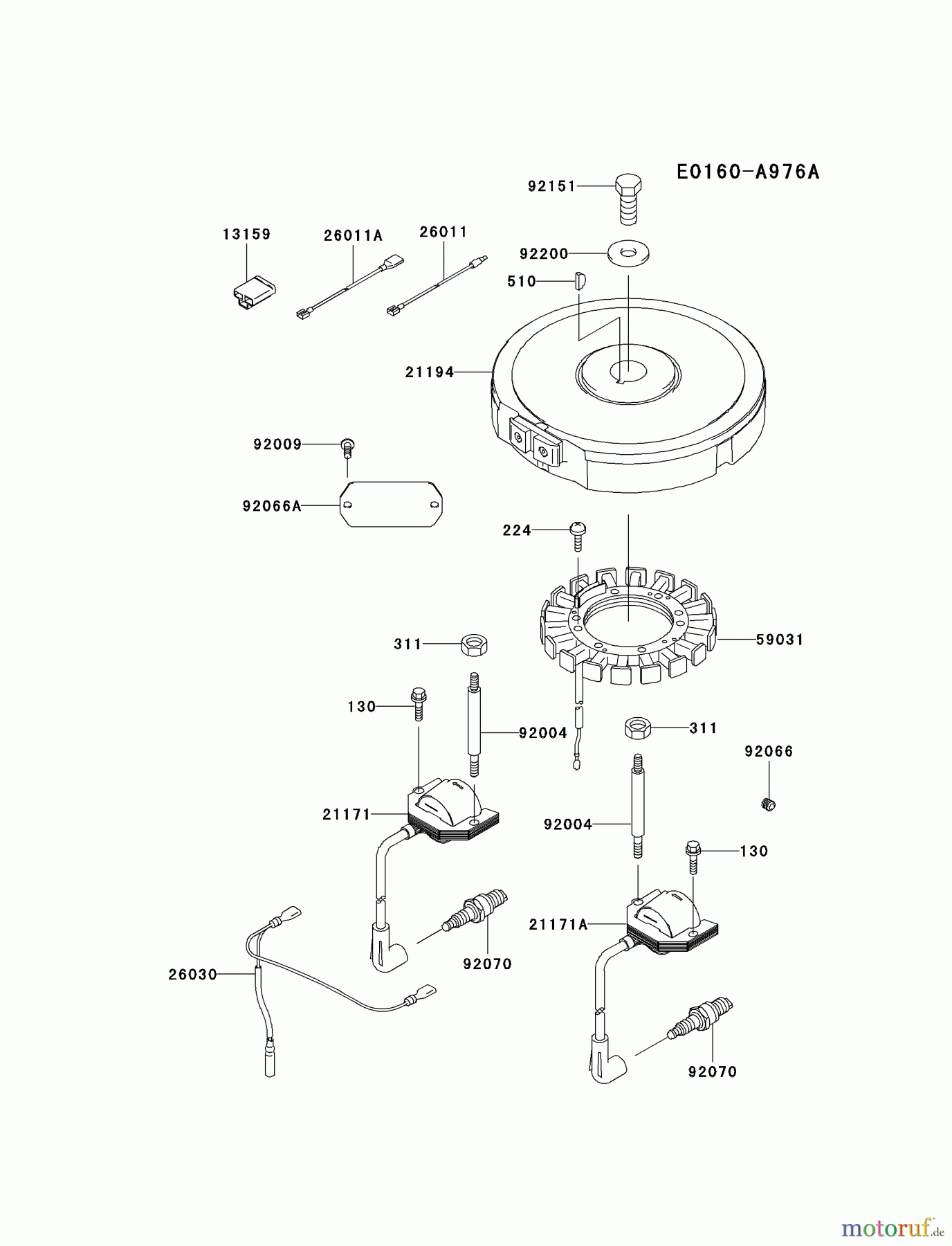 Kawasaki Motoren Motoren Vertikal FA210V - AS02 bis FH641V - DS24 FH430V-AS10 - Kawasaki FH430V 4-Stroke Engine ELECTRIC-EQUIPMENT