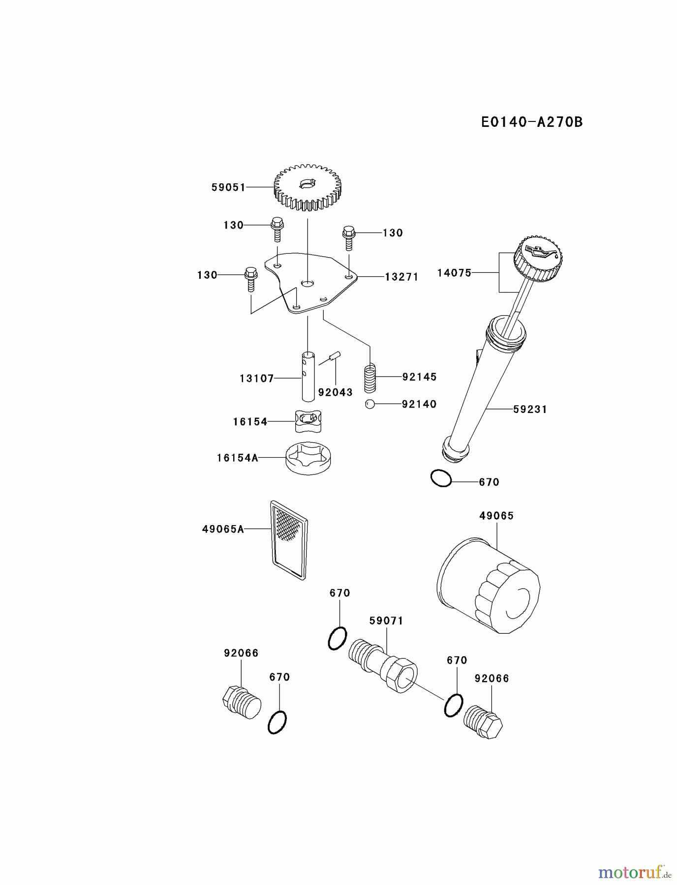 Kawasaki Motoren Motoren Vertikal FA210V - AS02 bis FH641V - DS24 FH430V-CS10 - Kawasaki FH430V 4-Stroke Engine LUBRICATION-EQUIPMENT