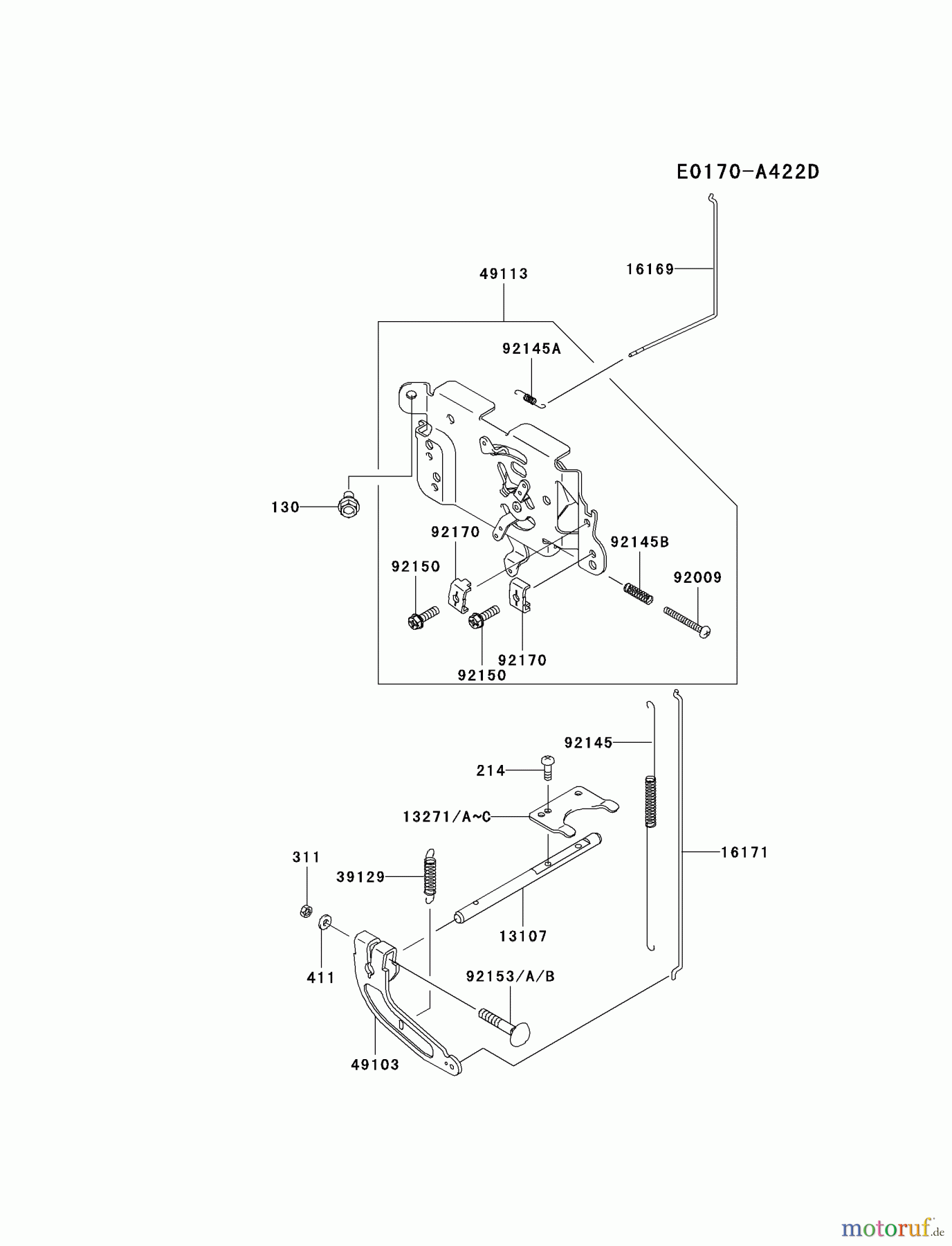 Kawasaki Motoren Motoren Vertikal FA210V - AS02 bis FH641V - DS24 FH430V-AS27 - Kawasaki FH430V 4-Stroke Engine CONTROL-EQUIPMENT