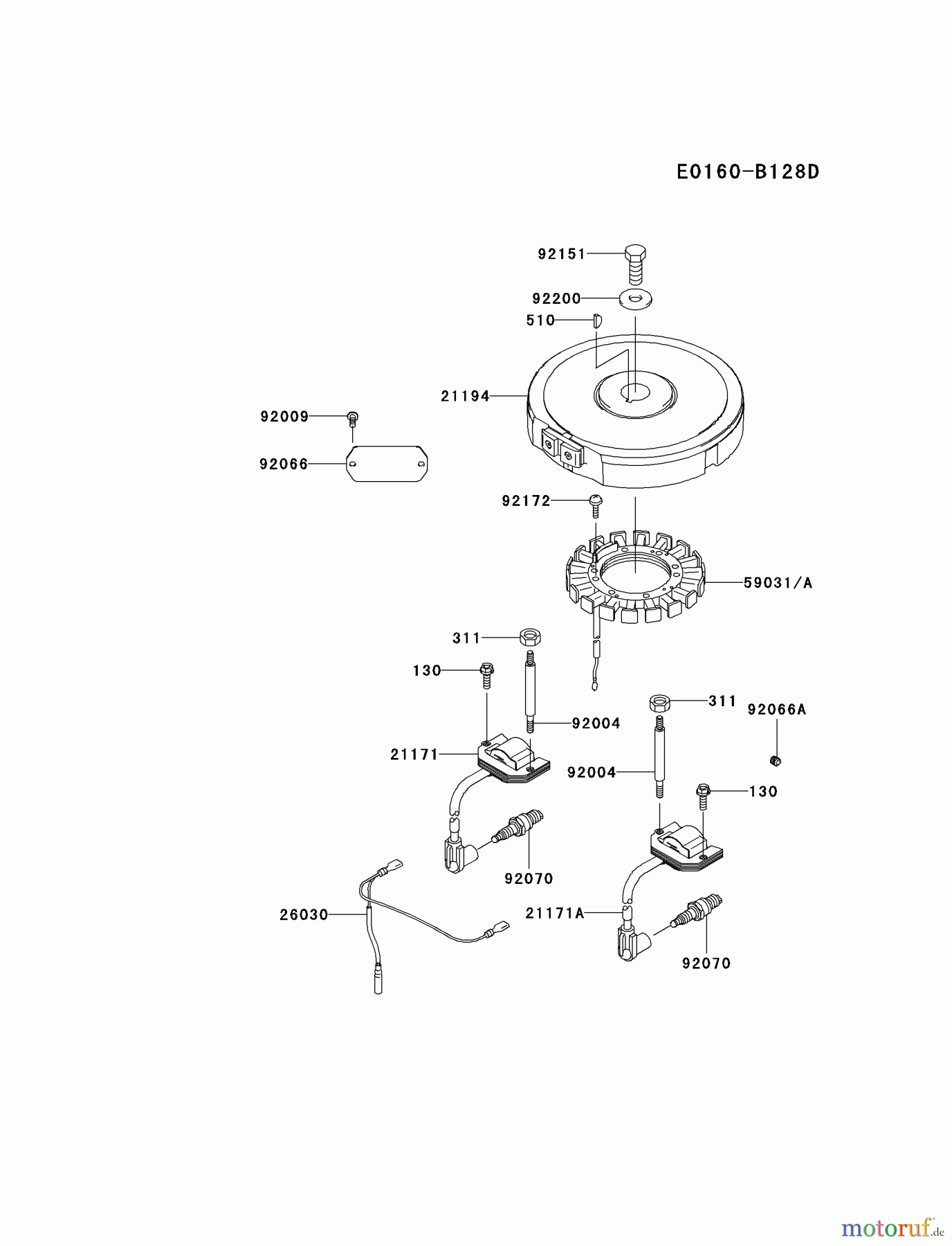Kawasaki Motoren Motoren Vertikal FA210V - AS02 bis FH641V - DS24 FH430V-DS21 - Kawasaki FH430V 4-Stroke Engine ELECTRIC-EQUIPMENT