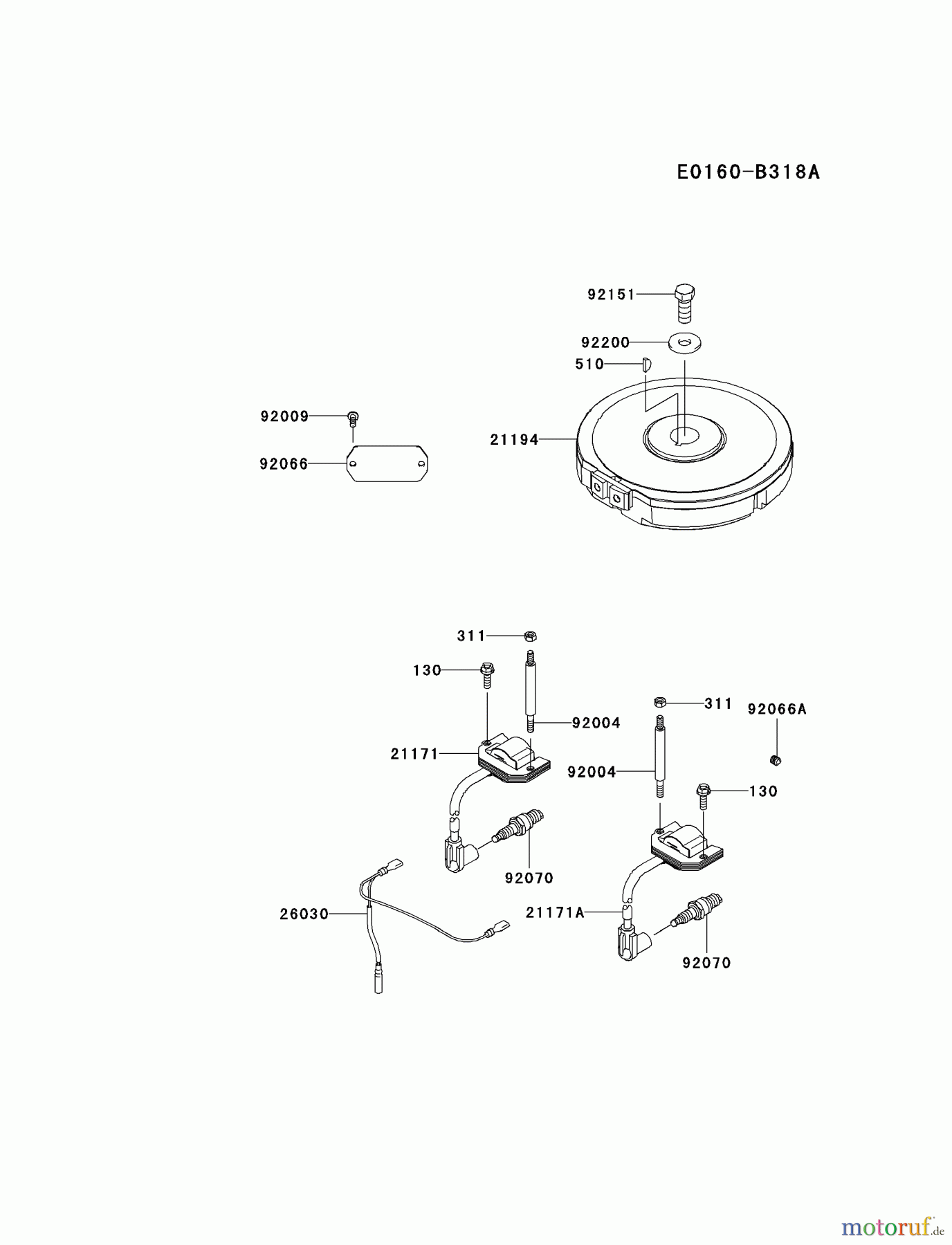 Kawasaki Motoren Motoren Vertikal FA210V - AS02 bis FH641V - DS24 FH430V-DS25 - Kawasaki FH430V 4-Stroke Engine ELECTRIC-EQUIPMENT