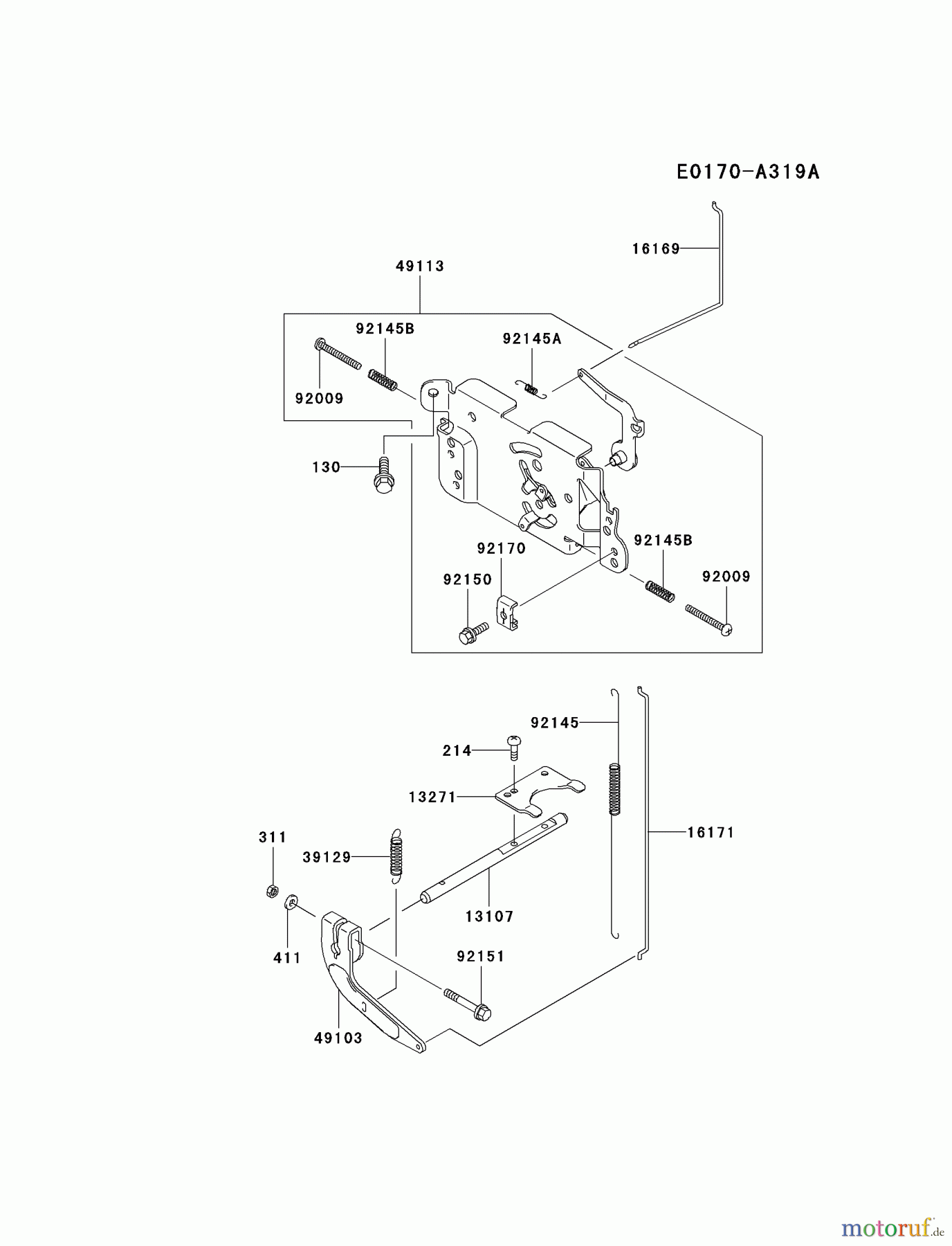Kawasaki Motoren Motoren Vertikal FA210V - AS02 bis FH641V - DS24 FH500V-AS25 - Kawasaki FH500V 4-Stroke Engine CONTROL-EQUIPMENT