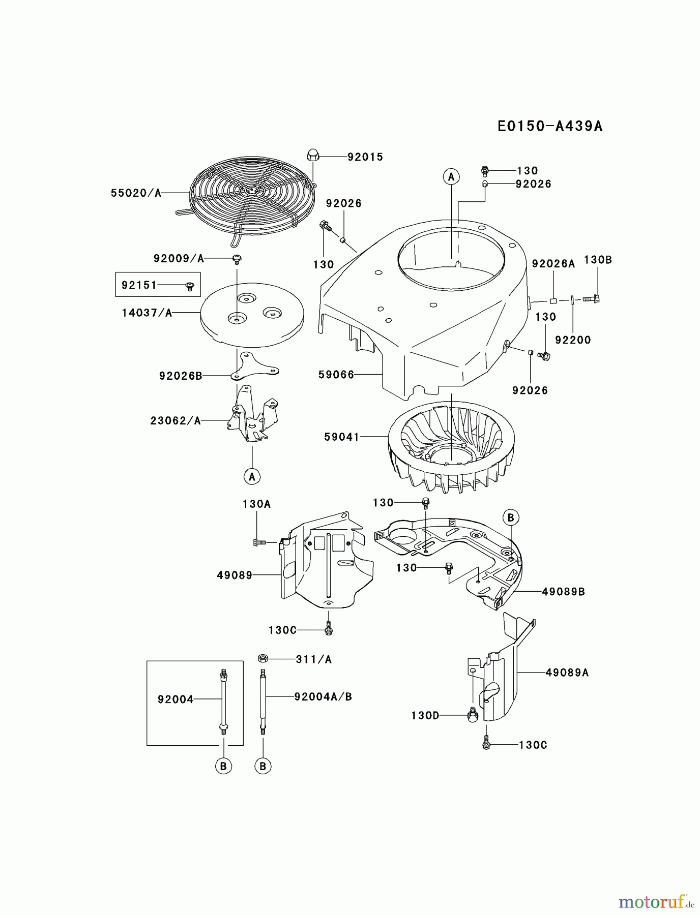 Kawasaki Motoren Motoren Vertikal FA210V - AS02 bis FH641V - DS24 FH500V-CS10 - Kawasaki FH500V 4-Stroke Engine COOLING-EQUIPMENT