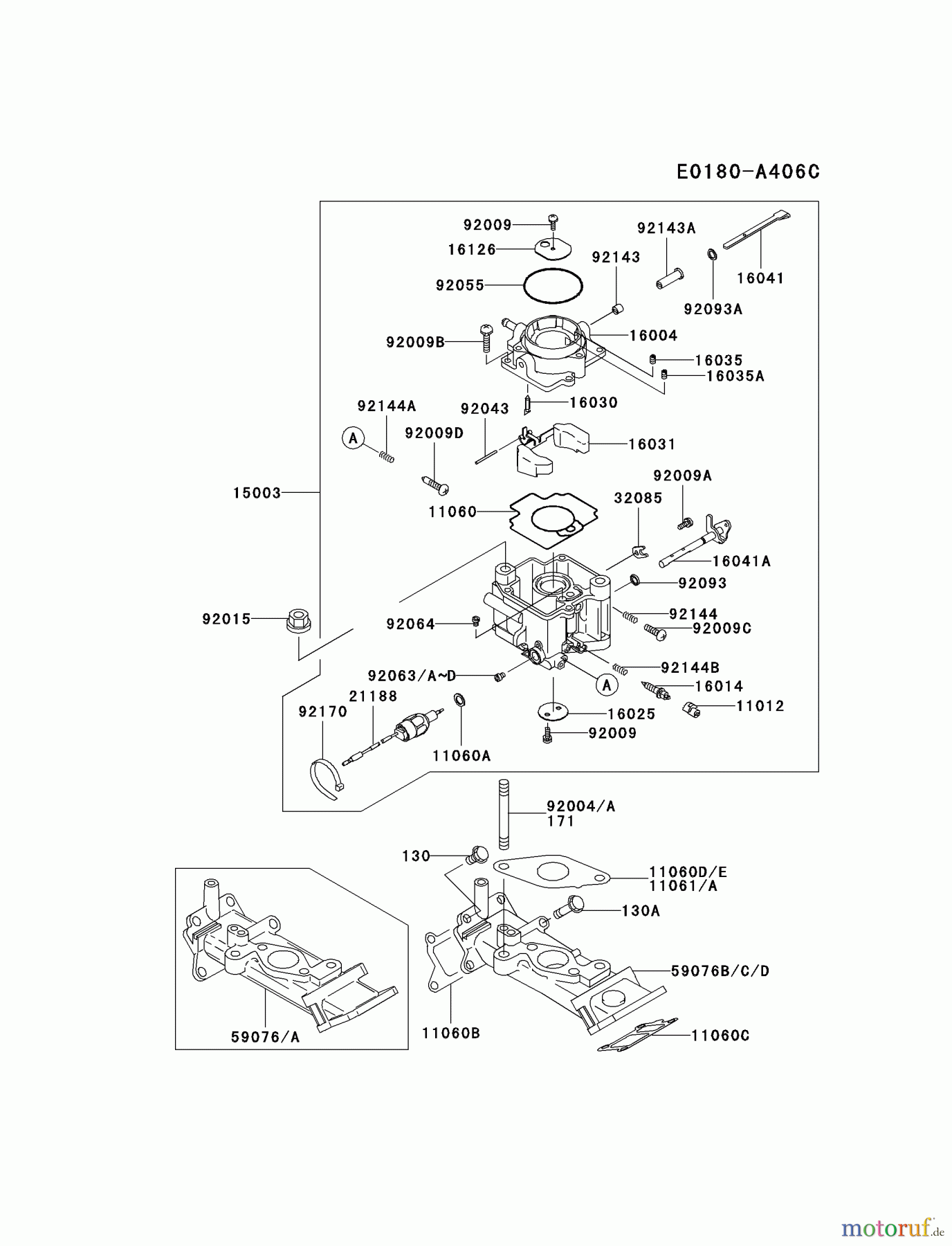  Kawasaki Motoren Motoren, Horizontal FD620D-BS13 - Kawasaki FD620D 4-Stroke Engine CARBURETOR #2