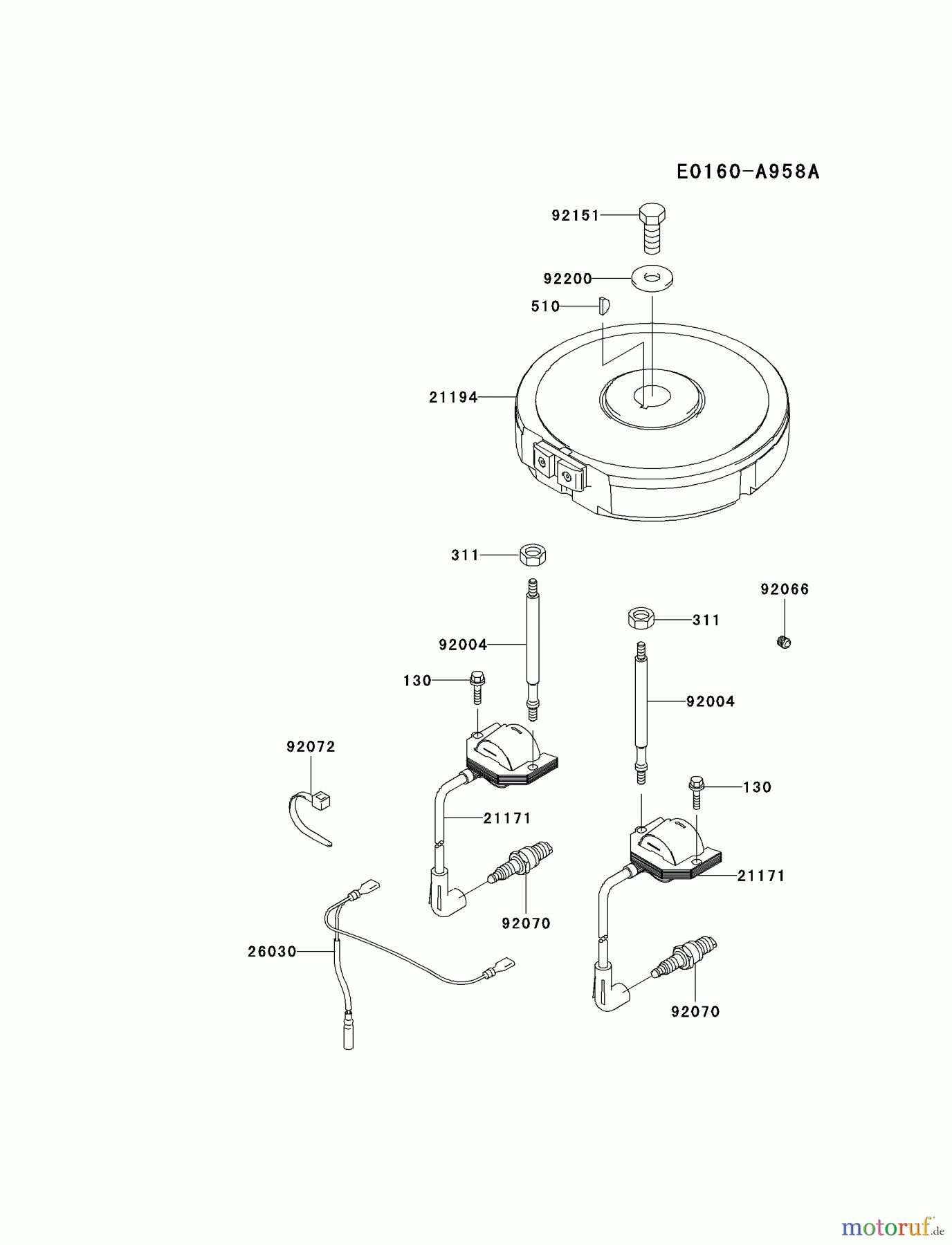 Kawasaki Motoren Motoren Vertikal FA210V - AS02 bis FH641V - DS24 FH541V-AS23 - Kawasaki FH541V 4-Stroke Engine ELECTRIC-EQUIPMENT