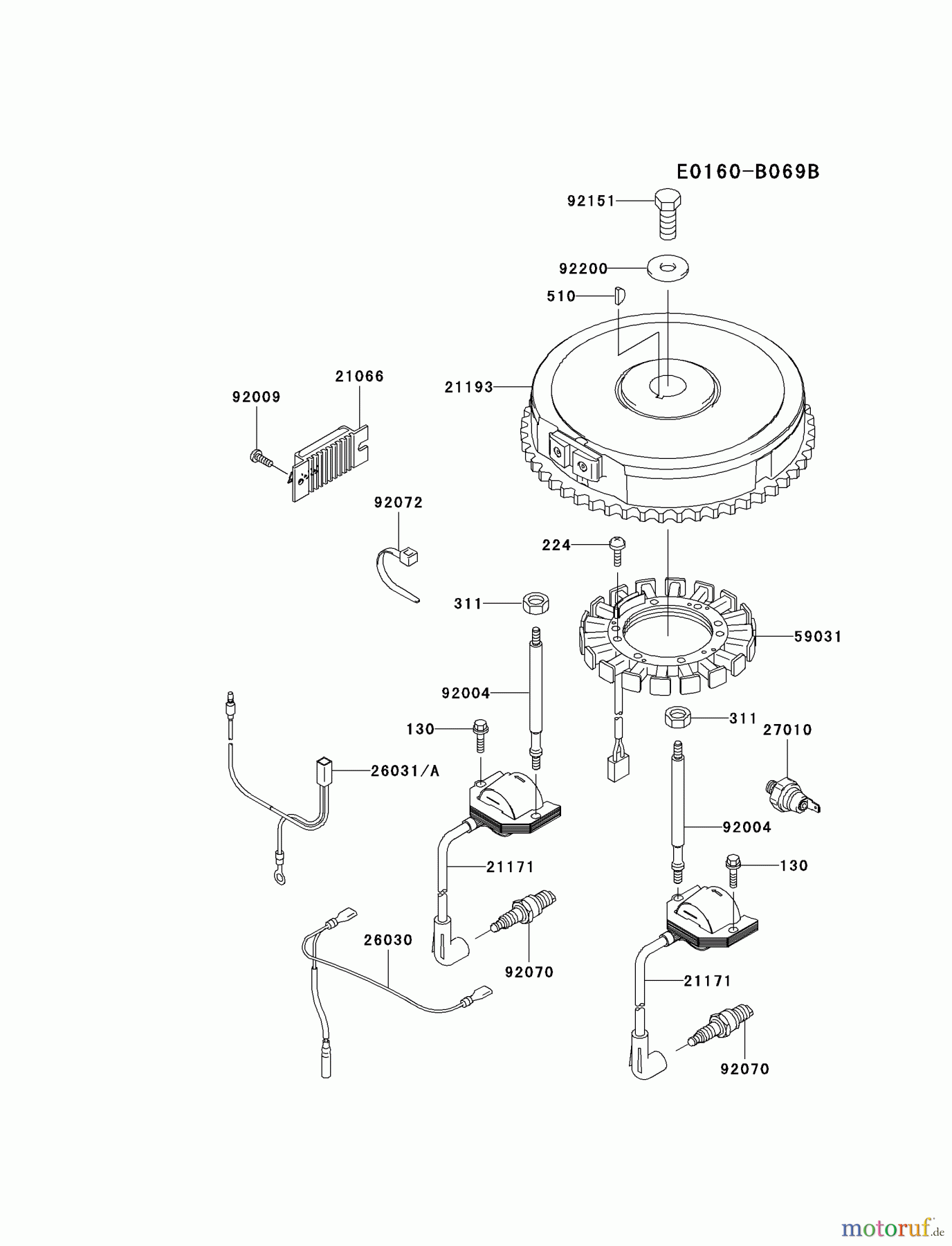 Kawasaki Motoren Motoren Vertikal FA210V - AS02 bis FH641V - DS24 FH541V-BS26 - Kawasaki FH541V 4-Stroke Engine ELECTRIC-EQUIPMENT