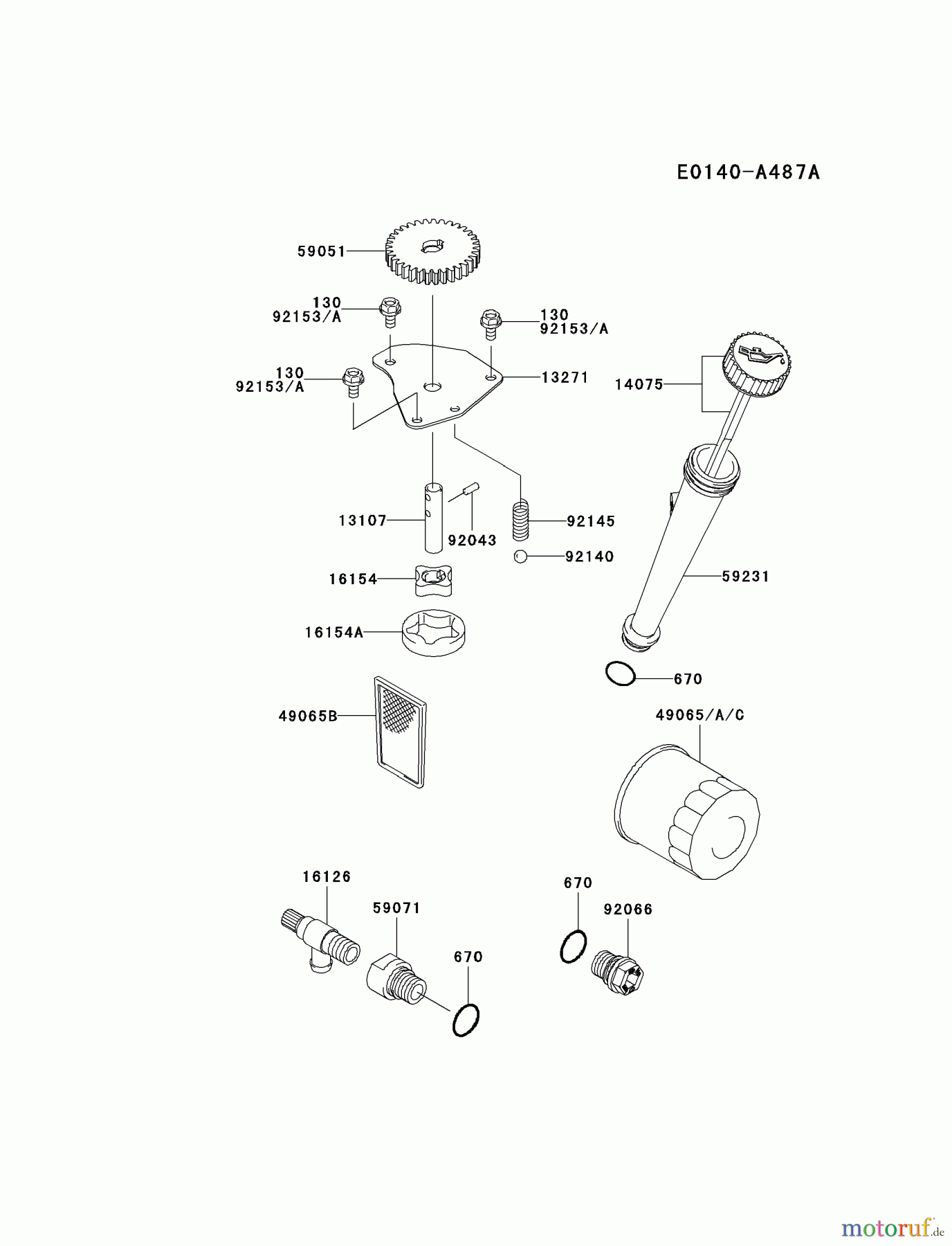 Kawasaki Motoren Motoren Vertikal FA210V - AS02 bis FH641V - DS24 FH541V-CS40 - Kawasaki FH541V 4-Stroke Engine LUBRICATION-EQUIPMENT