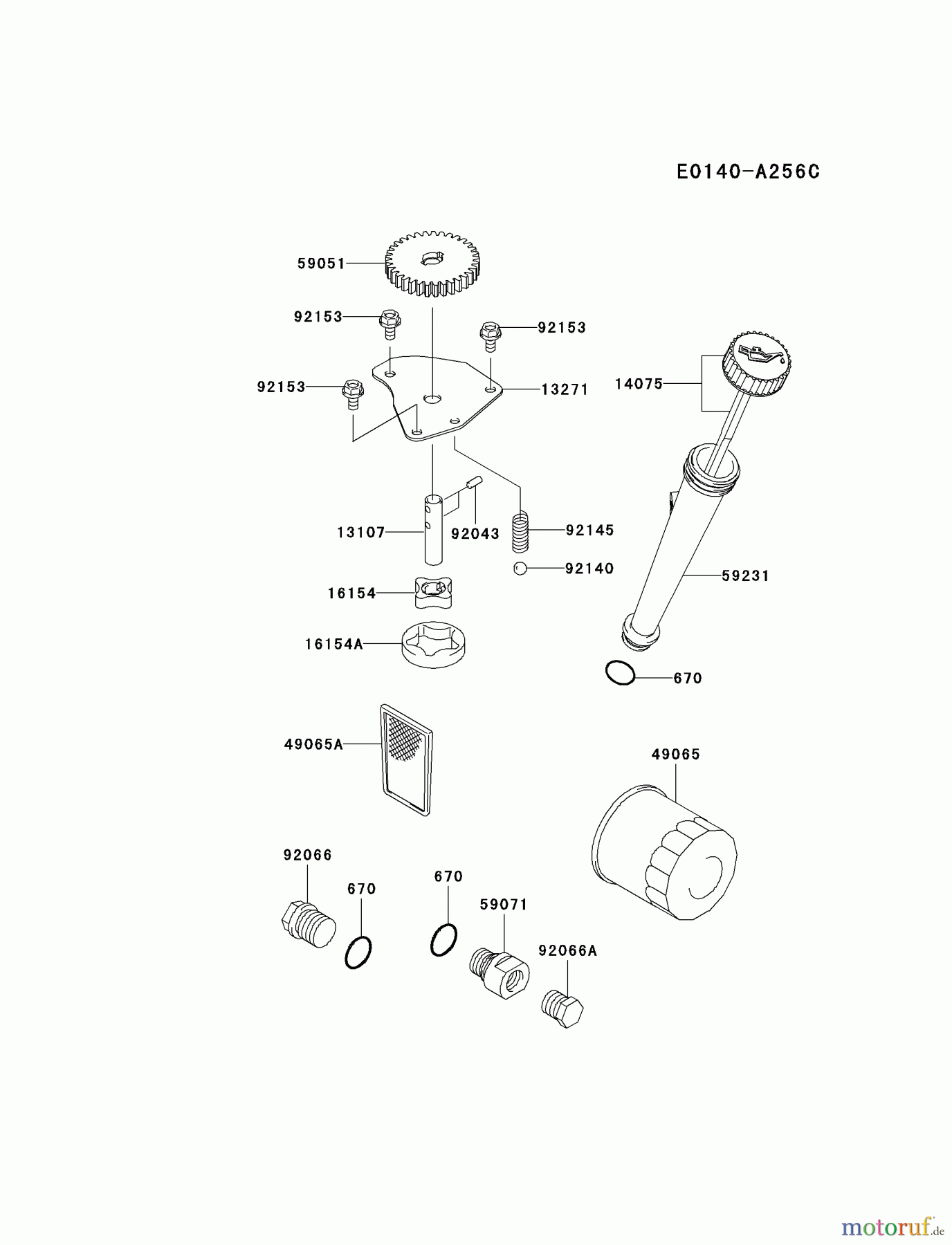 Kawasaki Motoren Motoren Vertikal FA210V - AS02 bis FH641V - DS24 FH541V-CW04 - Kawasaki FH541V 4-Stroke Engine LUBRICATION-EQUIPMENT