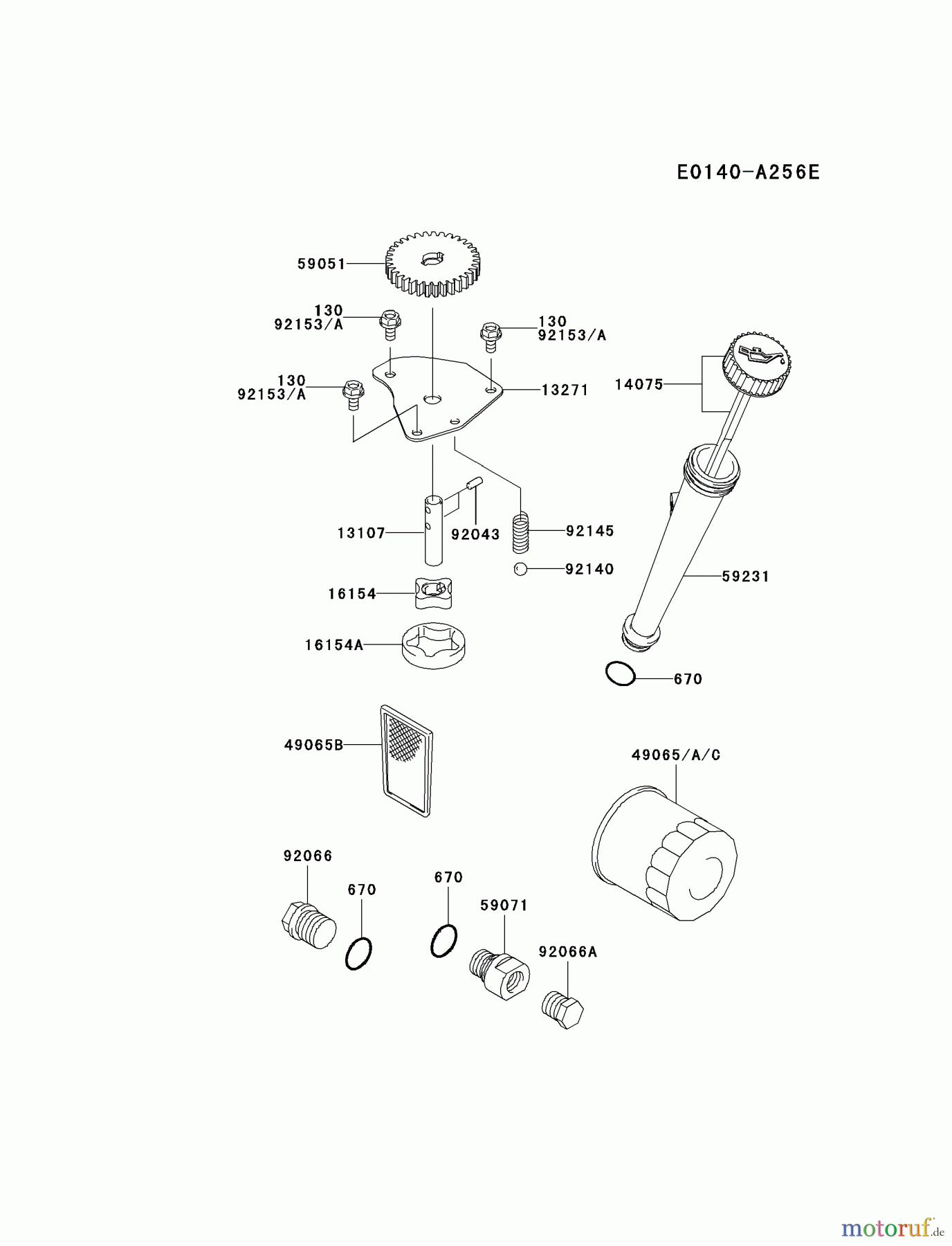 Kawasaki Motoren Motoren Vertikal FA210V - AS02 bis FH641V - DS24 FH541V-DS05 - Kawasaki FH541V 4-Stroke Engine LUBRICATION-EQUIPMENT