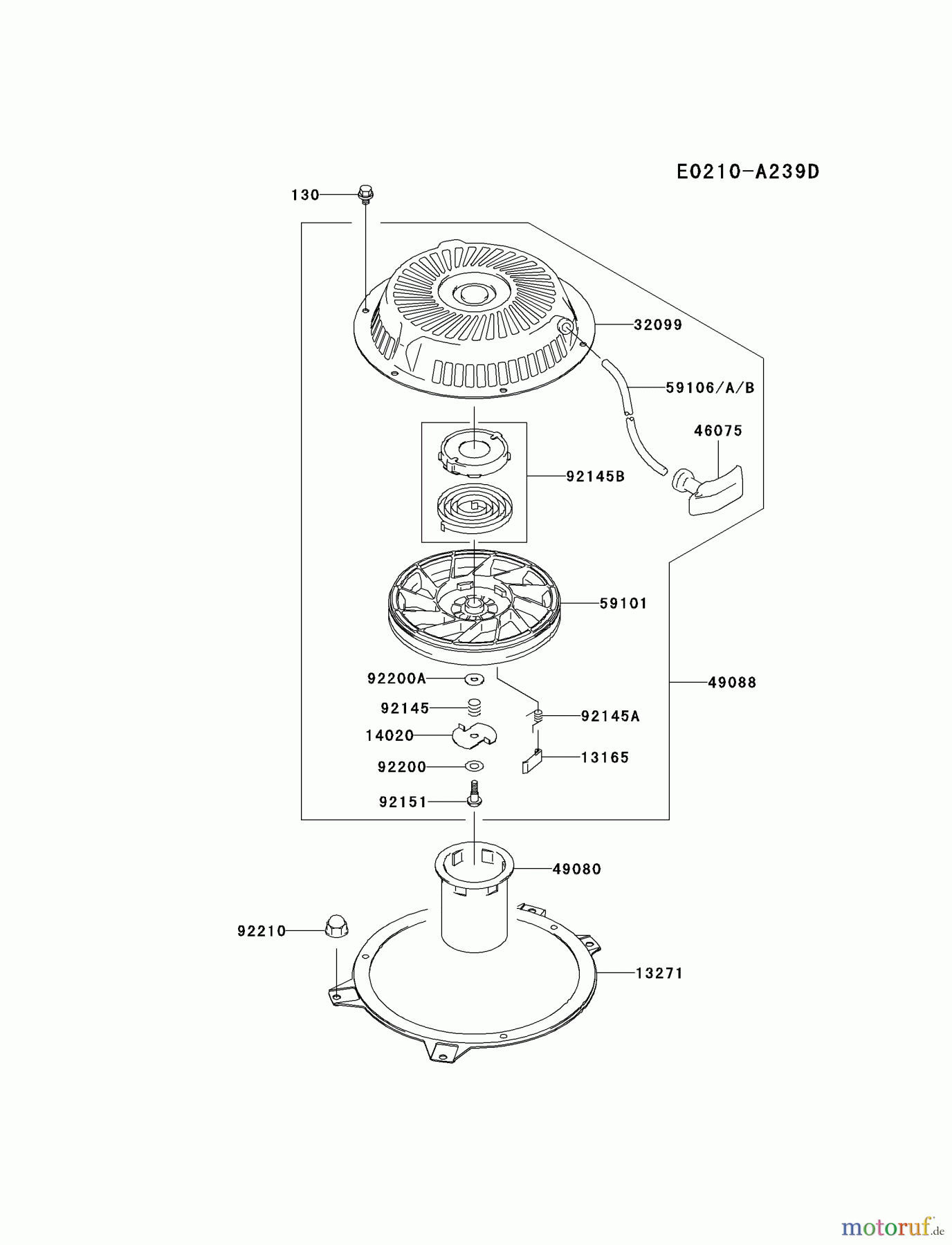 Kawasaki Motoren Motoren Vertikal FA210V - AS02 bis FH641V - DS24 FH541V-AS32 - Kawasaki FH541V 4-Stroke Engine STARTER