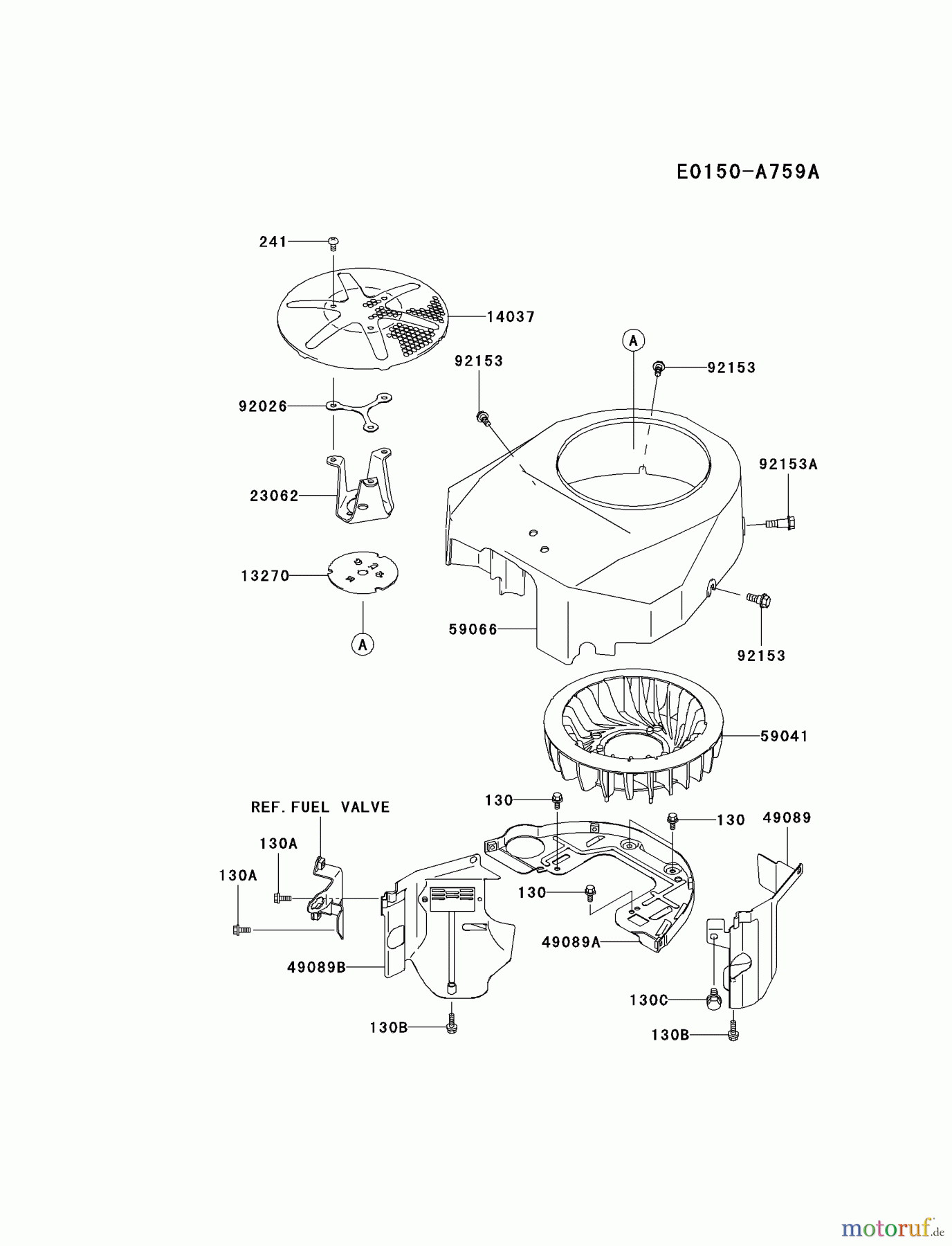 Kawasaki Motoren Motoren Vertikal FA210V - AS02 bis FH641V - DS24 FH541V-ES04 - Kawasaki FH541V 4-Stroke Engine COOLING-EQUIPMENT