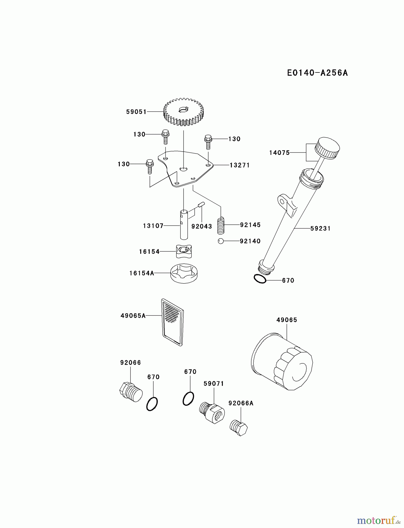 Kawasaki Motoren Motoren Vertikal FA210V - AS02 bis FH641V - DS24 FH381V-BS10 - Kawasaki FH381V 4-Stroke Engine LUBRICATION-EQUIPMENT