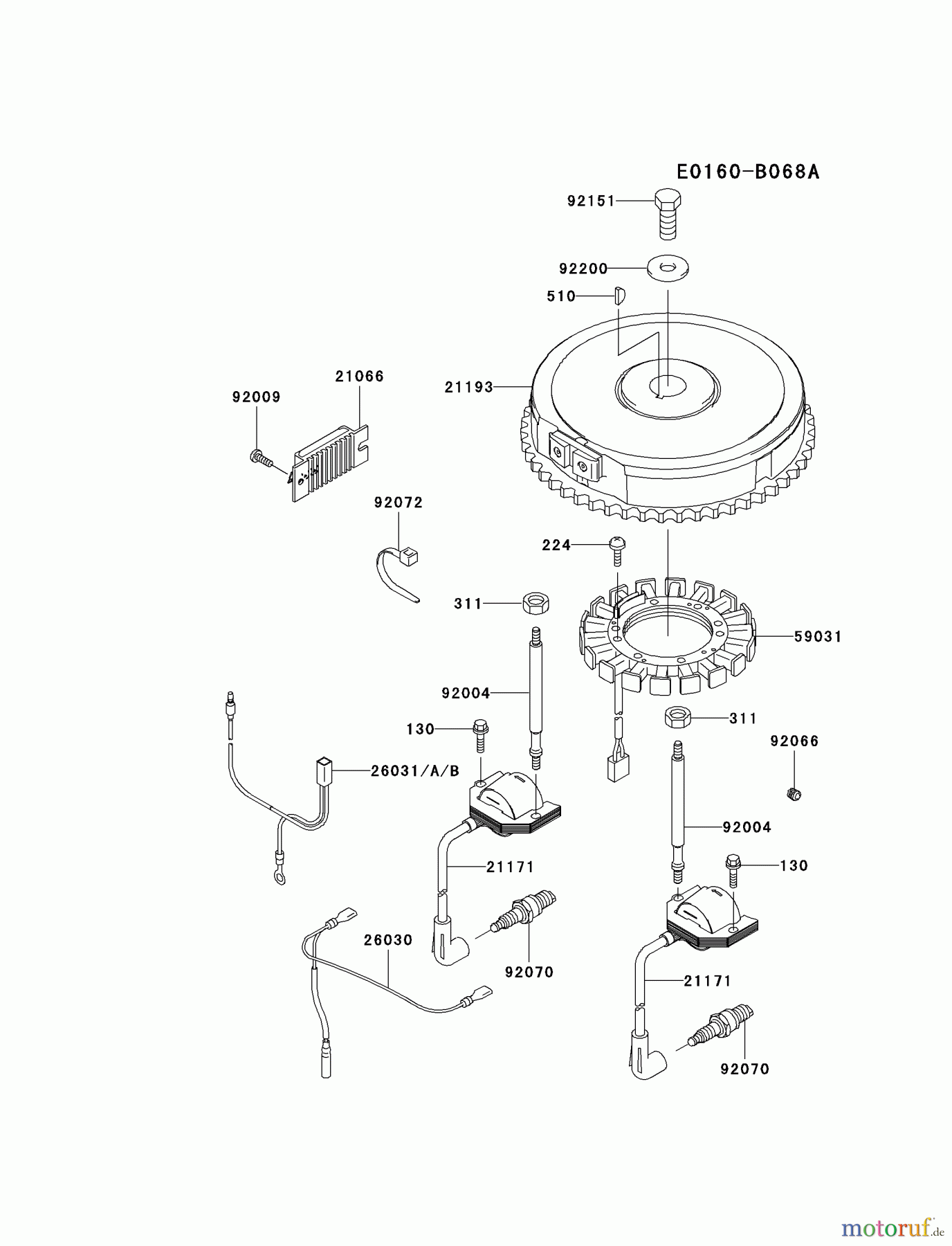 Kawasaki Motoren Motoren Vertikal FA210V - AS02 bis FH641V - DS24 FH541V-AS36 - Kawasaki FH541V 4-Stroke Engine ELECTRIC-EQUIPMENT