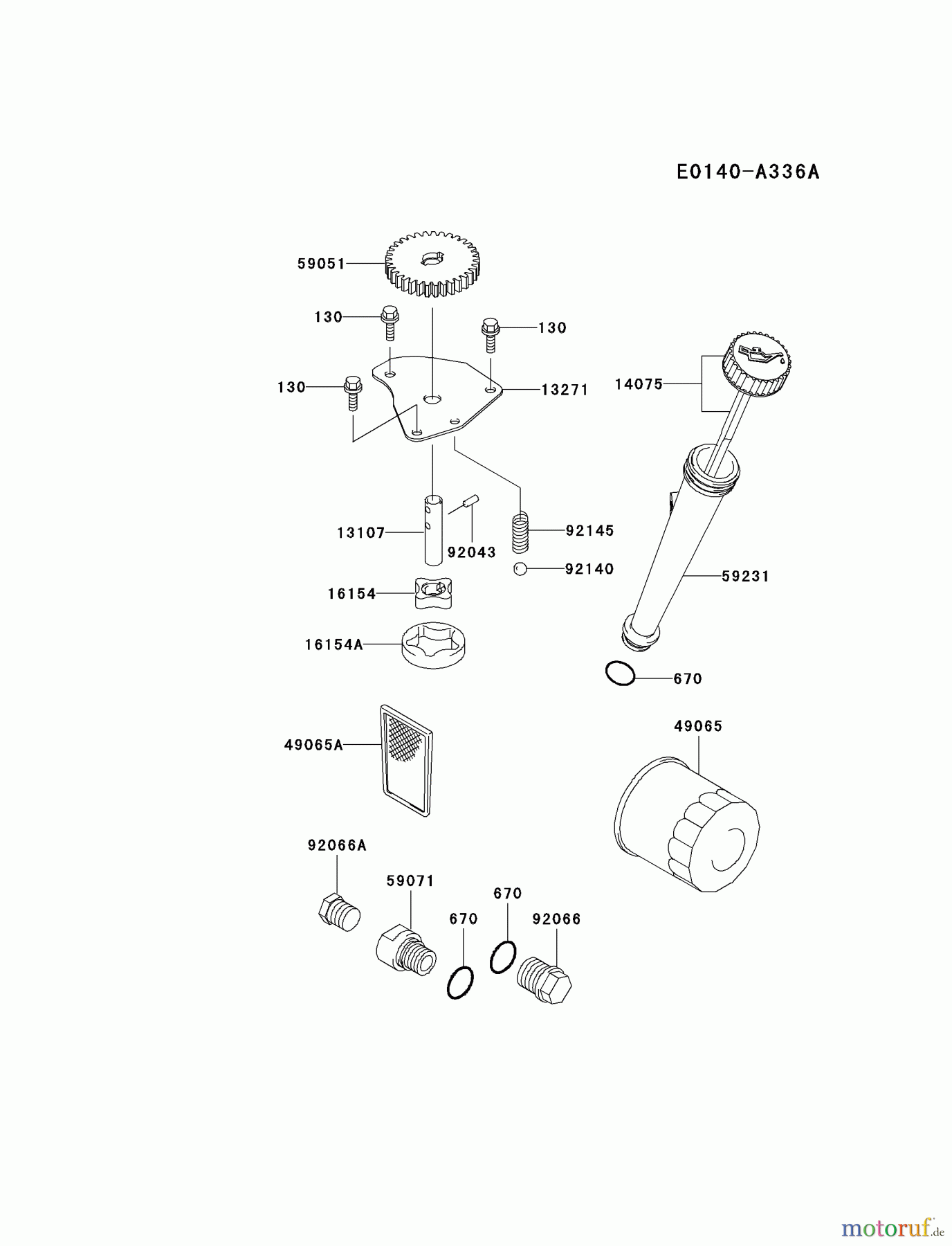 Kawasaki Motoren Motoren Vertikal FA210V - AS02 bis FH641V - DS24 FH381V-CS08 - Kawasaki FH381V 4-Stroke Engine LUBRICATION-EQUIPMENT