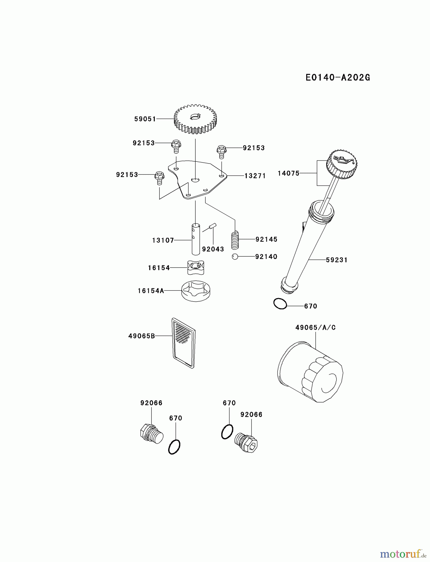 Kawasaki Motoren Motoren Vertikal FA210V - AS02 bis FH641V - DS24 FH541V-ES30 - Kawasaki FH541V 4-Stroke Engine LUBRICATION-EQUIPMENT