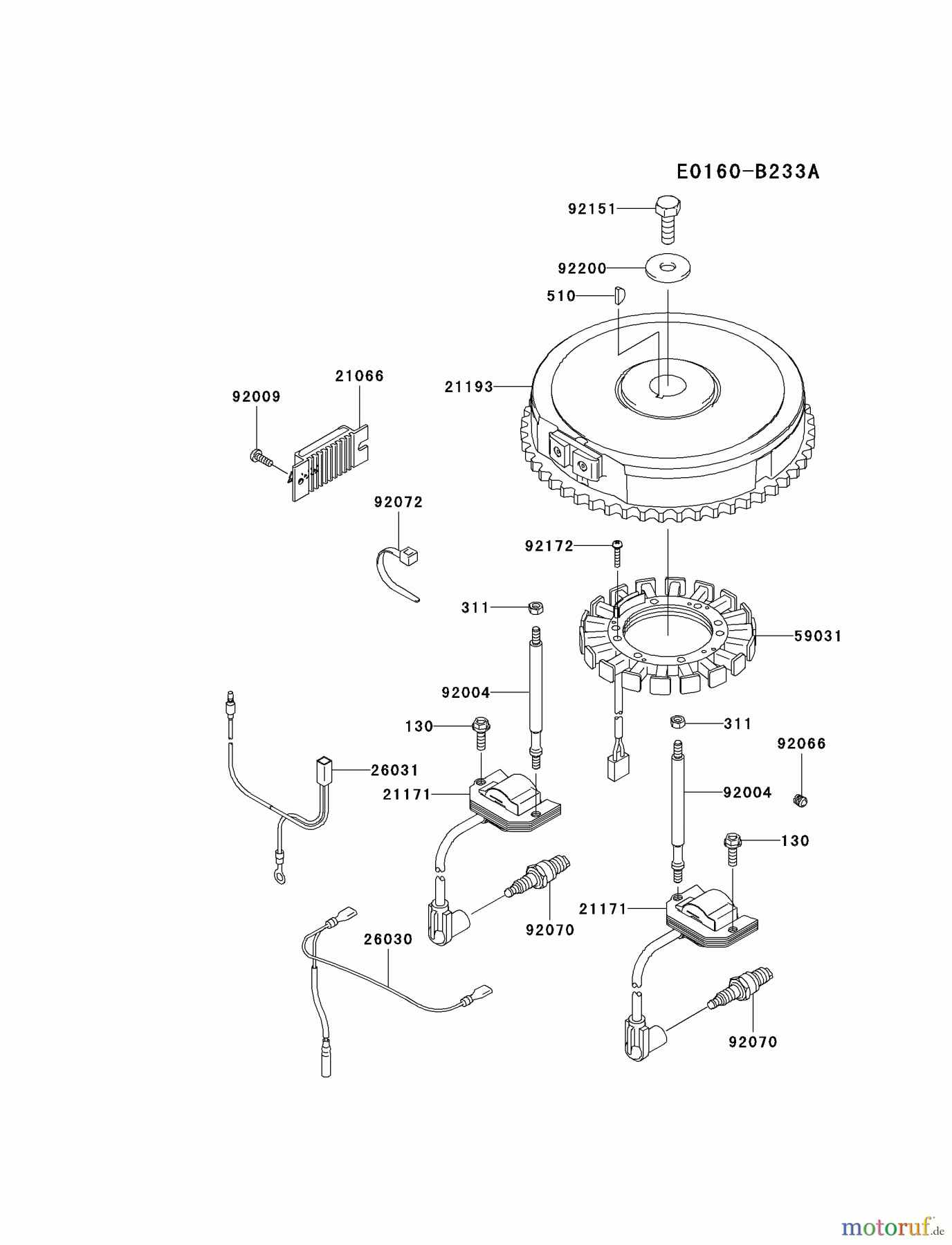Kawasaki Motoren Motoren Vertikal FA210V - AS02 bis FH641V - DS24 FH580V-DS25 - Kawasaki FH580V 4-Stroke Engine ELECTRIC-EQUIPMENT