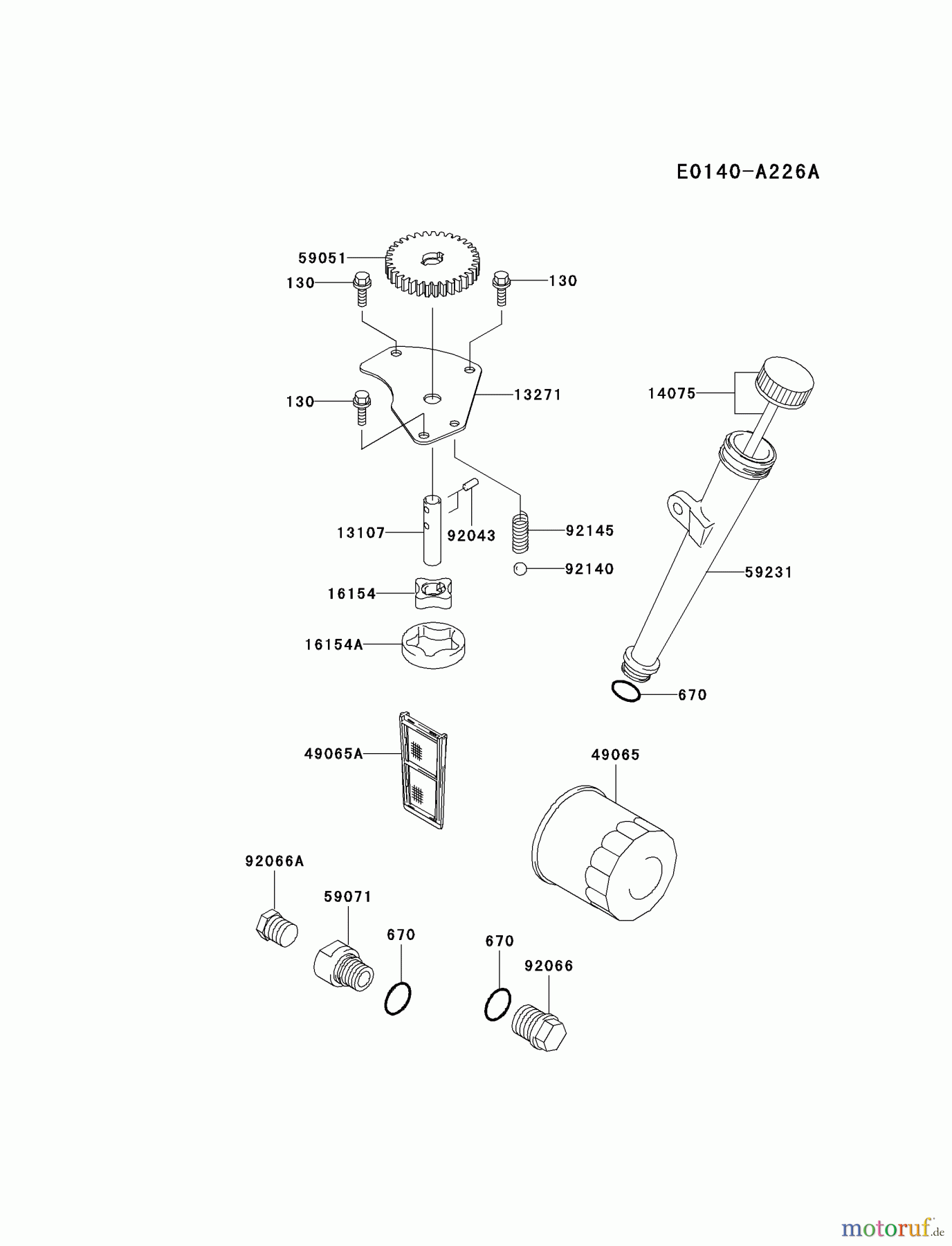 Kawasaki Motoren Motoren Vertikal FA210V - AS02 bis FH641V - DS24 FH601V-AS27 - Kawasaki FH601V 4-Stroke Engine LUBRICATION-EQUIPMENT