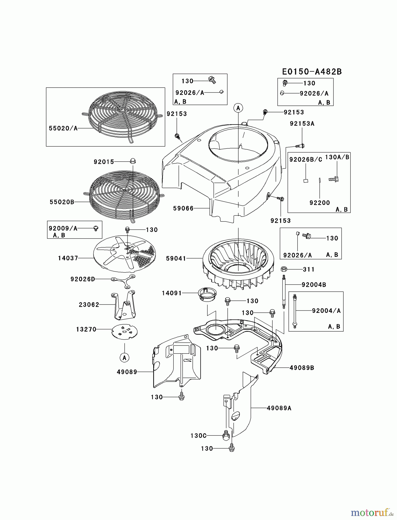 Kawasaki Motoren Motoren Vertikal FA210V - AS02 bis FH641V - DS24 FH601V-AS10 - Kawasaki FH601V 4-Stroke Engine COOLING-EQUIPMENT