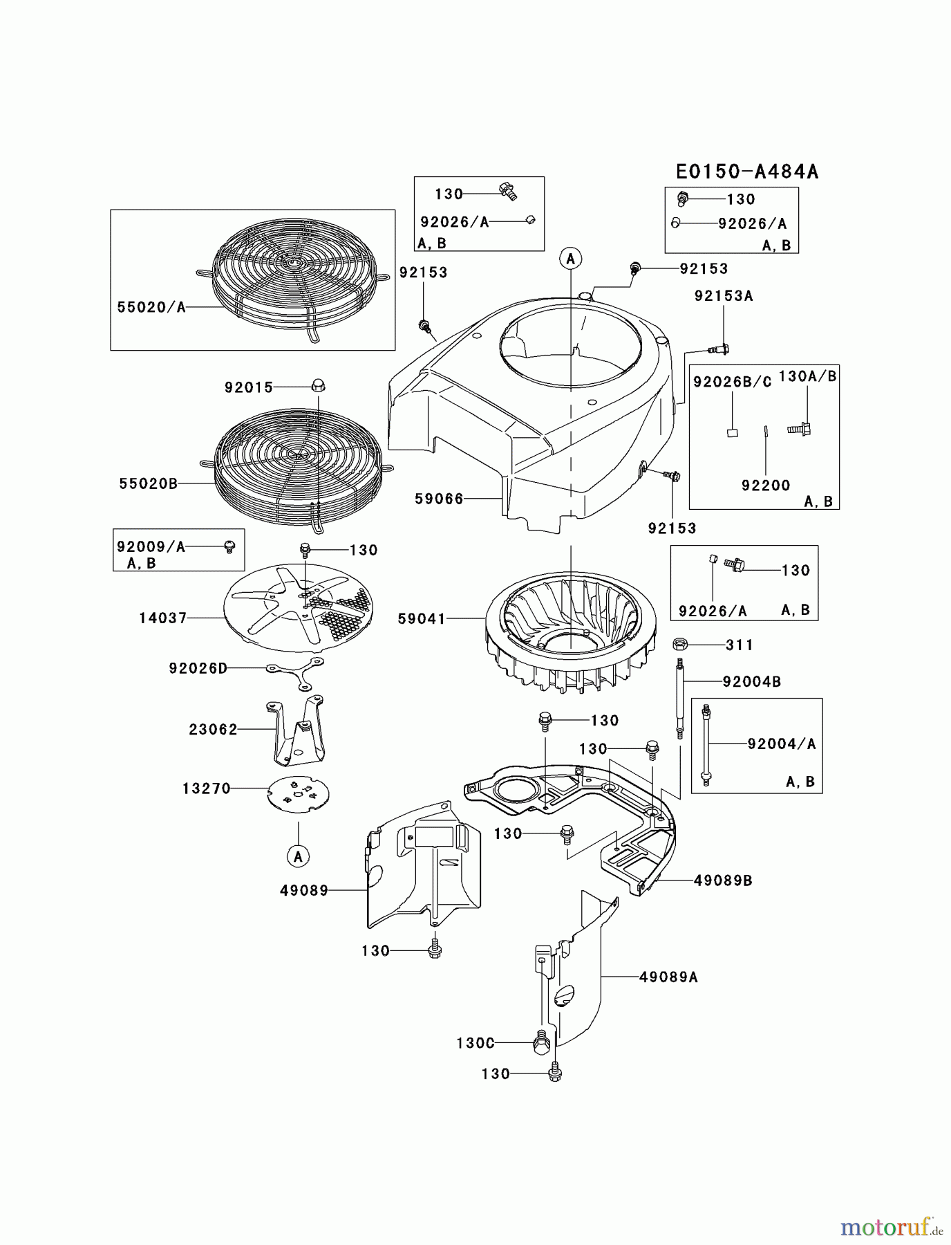 Kawasaki Motoren Motoren Vertikal FA210V - AS02 bis FH641V - DS24 FH601V-BS13 - Kawasaki FH601V 4-Stroke Engine COOLING-EQUIPMENT
