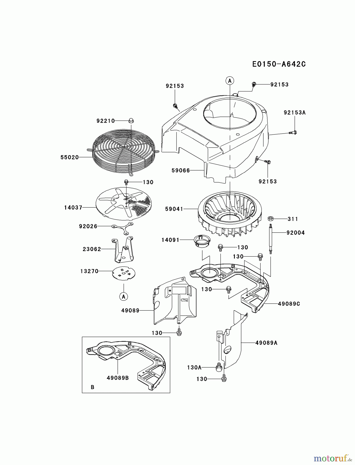 Kawasaki Motoren Motoren Vertikal FA210V - AS02 bis FH641V - DS24 FH601V-BS27 - Kawasaki FH601V 4-Stroke Engine COOLING-EQUIPMENT