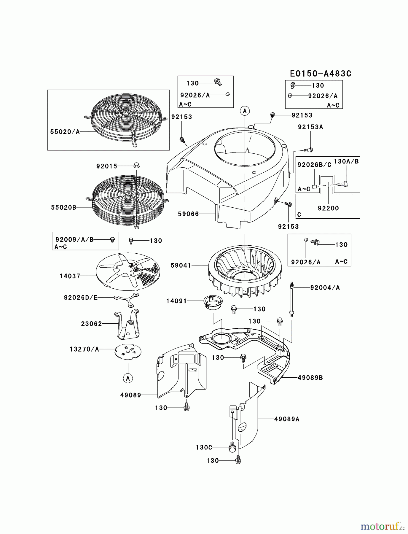 Kawasaki Motoren Motoren Vertikal FA210V - AS02 bis FH641V - DS24 FH601V-CS08 - Kawasaki FH601V 4-Stroke Engine COOLING-EQUIPMENT