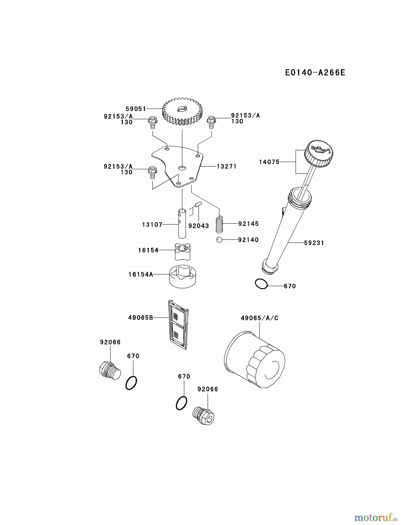Kawasaki Motoren Motoren Vertikal FA210V - AS02 bis FH641V - DS24 FH601V-KS06 - Kawasaki FH601V 4-Stroke Engine LUBRICATION-EQUIPMENT