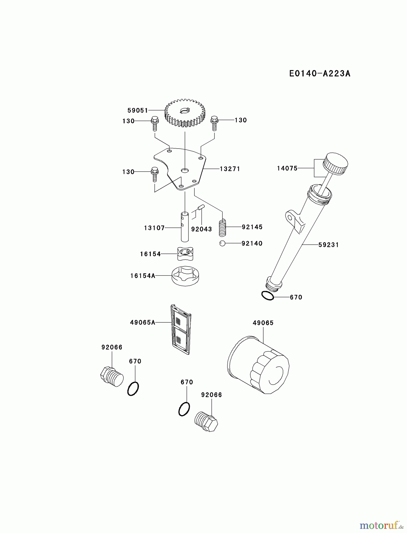 Kawasaki Motoren Motoren Vertikal FA210V - AS02 bis FH641V - DS24 FH601V-AS22 - Kawasaki FH601V 4-Stroke Engine LUBRICATION-EQUIPMENT