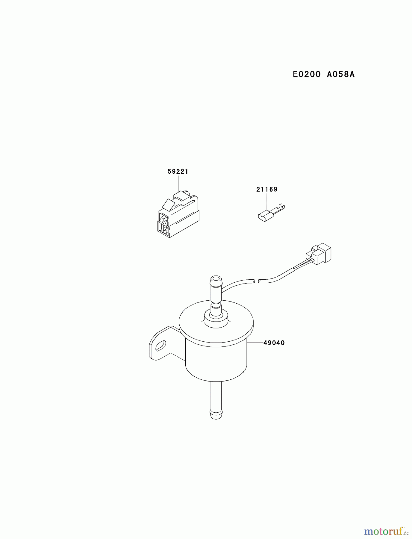  Kawasaki Motoren Motoren, Horizontal FD620D-CS12 - Kawasaki FD620D 4-Stroke Engine FUEL-TANK/FUEL-VALVE