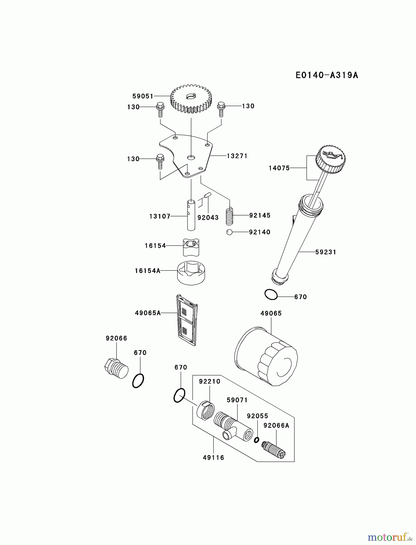 Kawasaki Motoren Motoren Vertikal FA210V - AS02 bis FH641V - DS24 FH641V-DS20 - Kawasaki FH641V 4-Stroke Engine LUBRICATION-EQUIPMENT