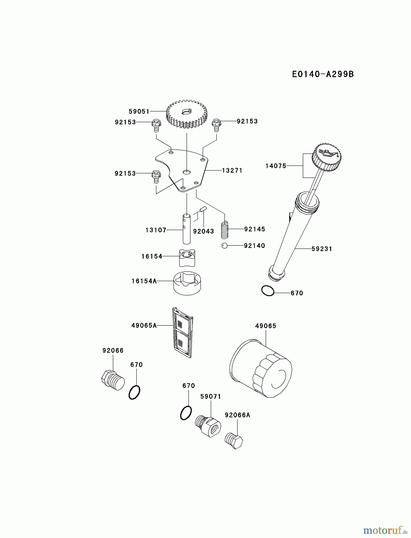 Kawasaki Motoren Motoren Vertikal FA210V - AS02 bis FH641V - DS24 FH641V-CW05 - Kawasaki FH641V 4-Stroke Engine LUBRICATION-EQUIPMENT