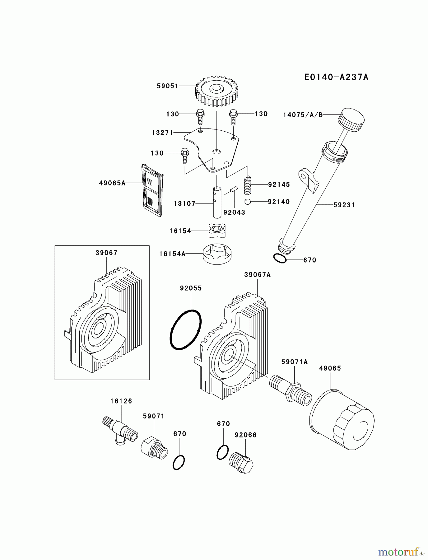  Kawasaki Motoren Motoren Vertikal FH641V - DS25 bis FS481V - BS13 FH721V-BS08 - Kawasaki FH721V 4-Stroke Engine LUBRICATION-EQUIPMENT