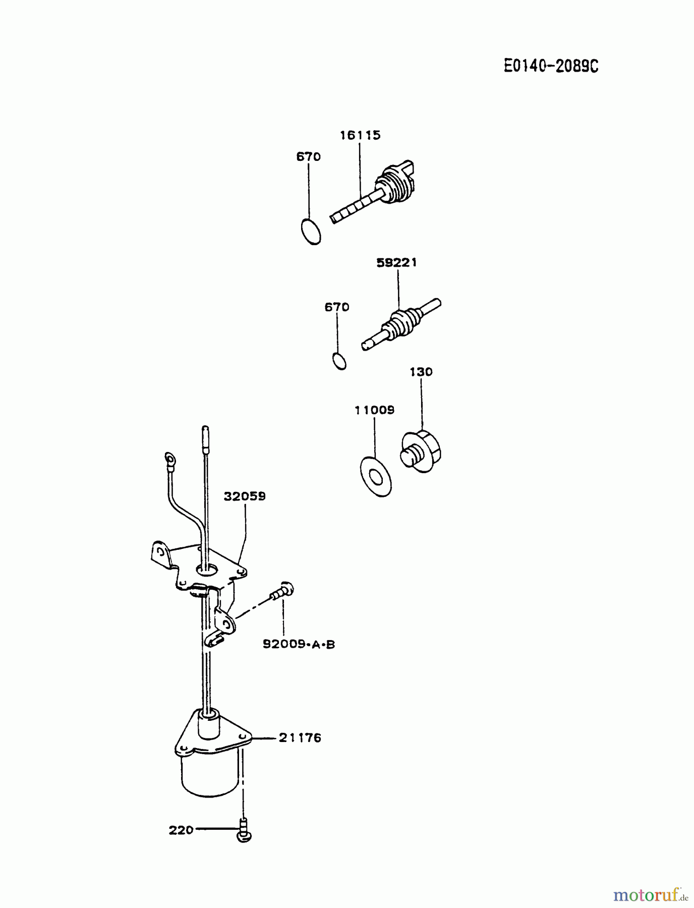  Kawasaki Motoren Motoren, Horizontal FA130D-AS20 - Kawasaki FA130D 4-Stroke Engine LUBRICATION-EQUIPMENT