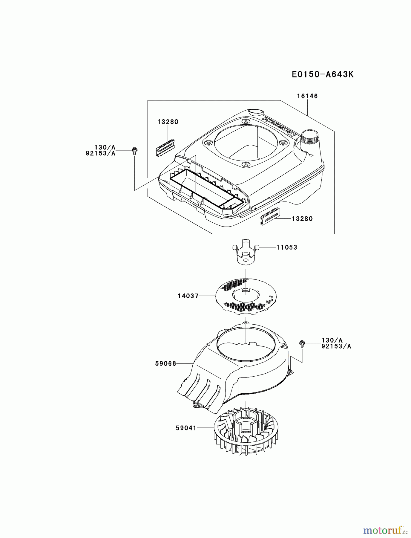  Kawasaki Motoren Motoren Vertikal FH641V - DS25 bis FS481V - BS13 FJ180V-BS23 - Kawasaki FJ180V 4-Stroke Engine COOLING-EQUIPMENT