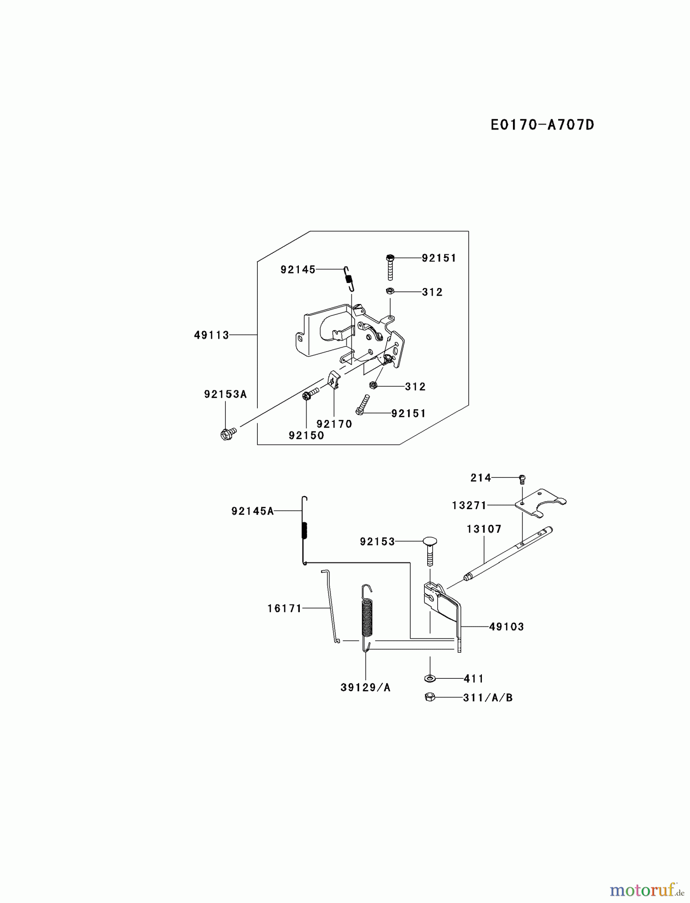  Kawasaki Motoren Motoren Vertikal FH641V - DS25 bis FS481V - BS13 FS481V-AS17 - Kawasaki FS481V 4-Stroke Engine CONTROL-EQUIPMENT