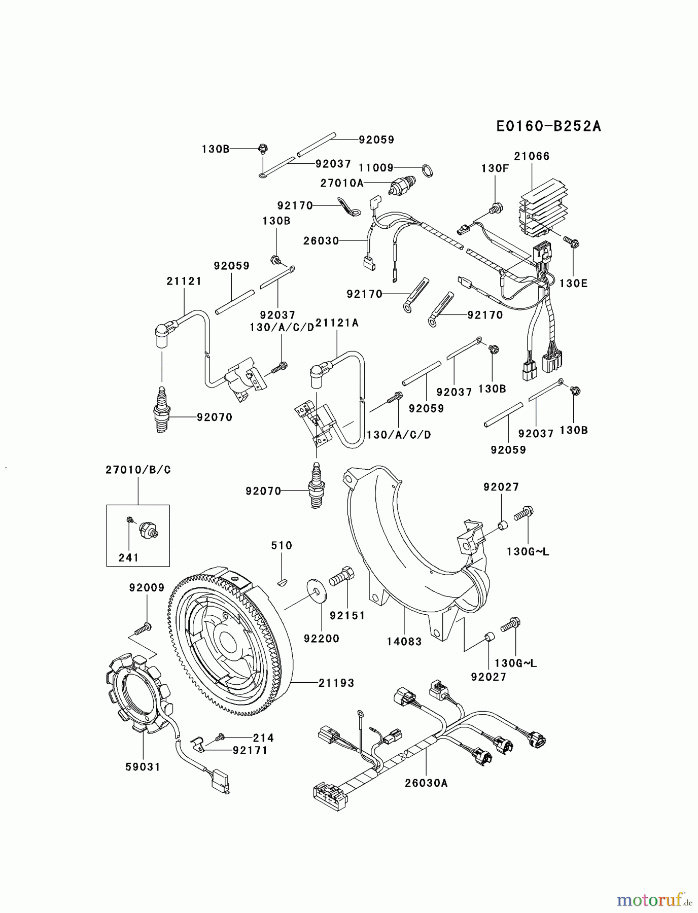  Kawasaki Motoren Motoren, Horizontal FD791D-ES04 - Kawasaki FD791D 4-Stroke Engine ELECTRIC-EQUIPMENT