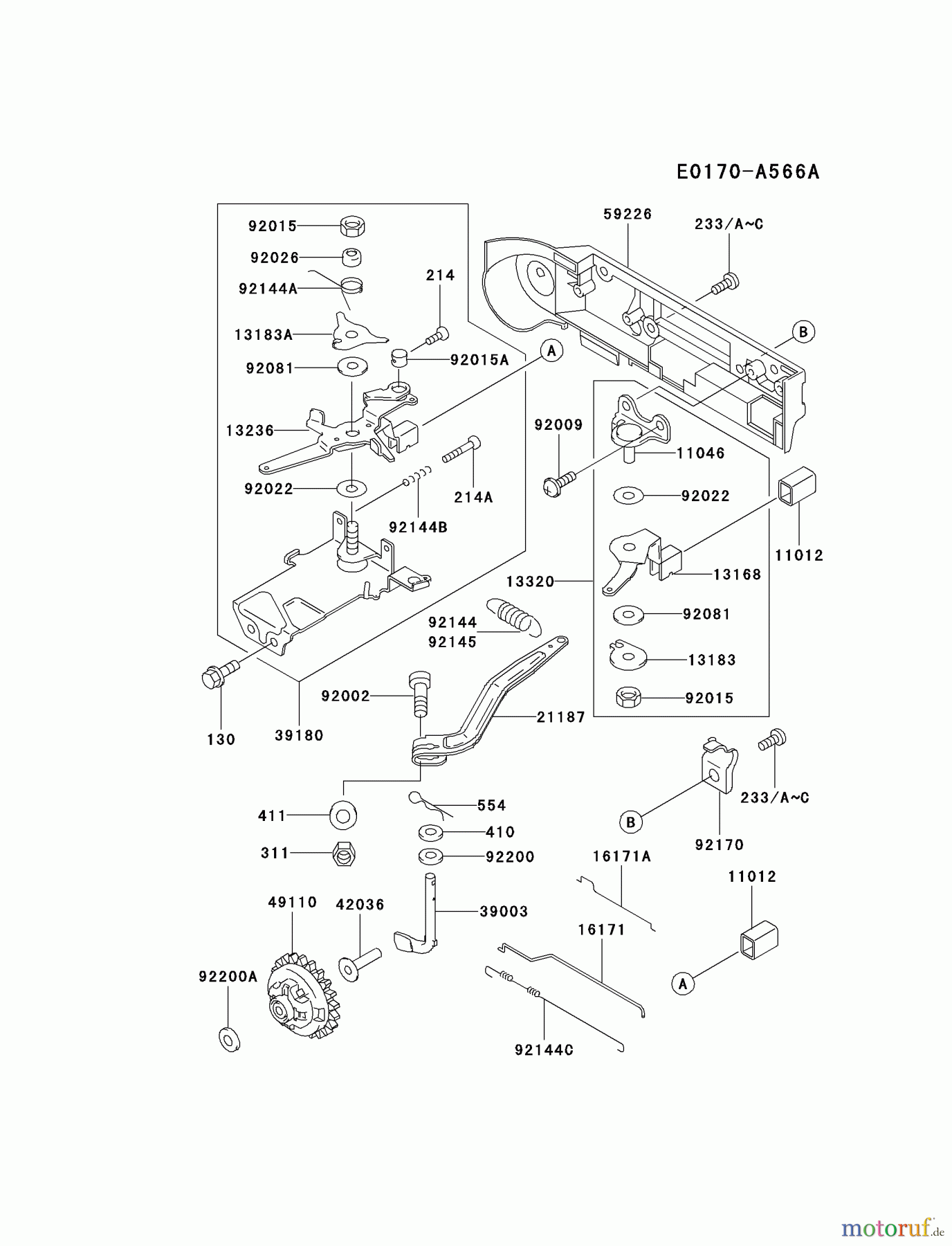  Kawasaki Motoren Motoren, Horizontal FE250D-ES05 - Kawasaki FE250D 4-Stroke Engine CONTROL-EQUIPMENT