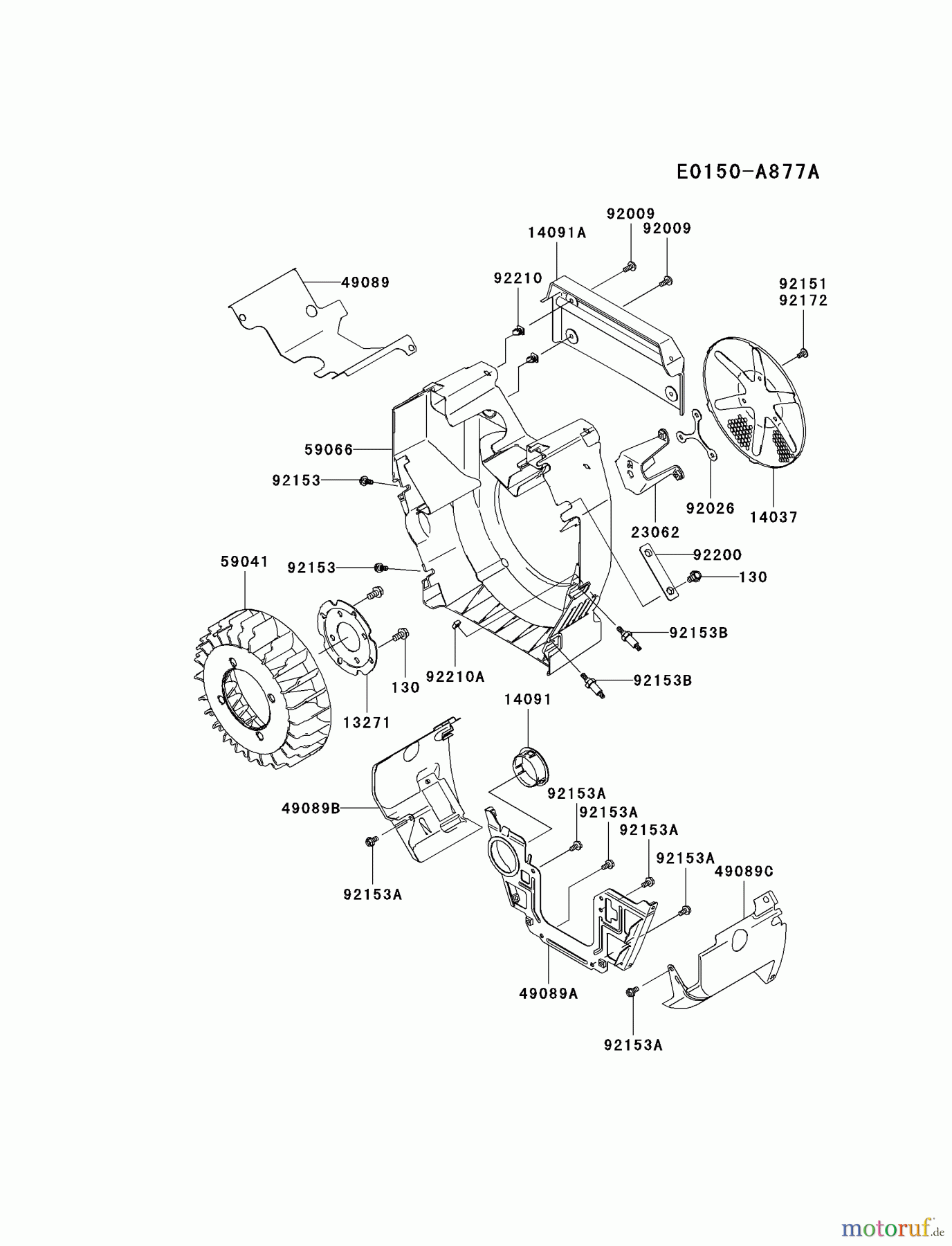  Kawasaki Motoren Motoren, Horizontal FH770D-AS06 - Kawasaki FH770D 4-Stroke Engine COOLING-EQUIPMENT