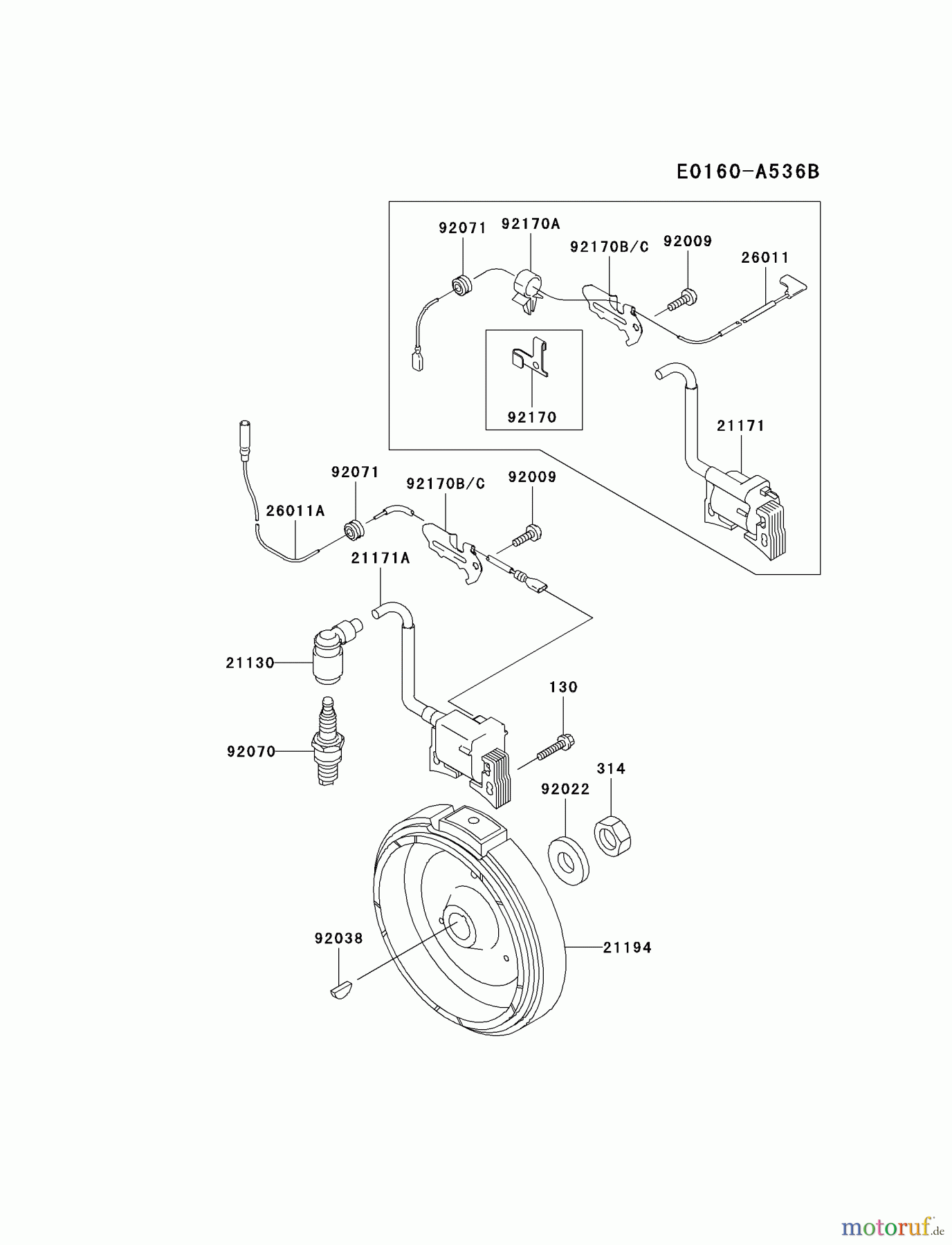  Kawasaki Geräte Stromerzeuger GEW90A-DS01 (GE2900A) - Kawasaki Generator ELECTRIC-EQUIPMENT