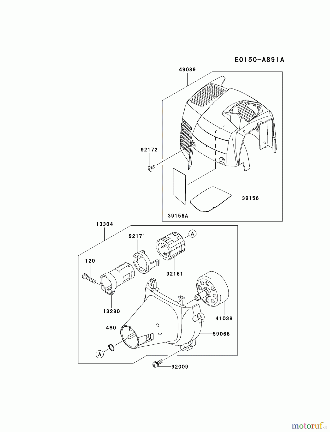  Kawasaki Geräte Trimmer, Faden / Bürste KGT27B-A3 (KGT27B) - Kawasaki Grass Trimmer COOLING-EQUIPMENT