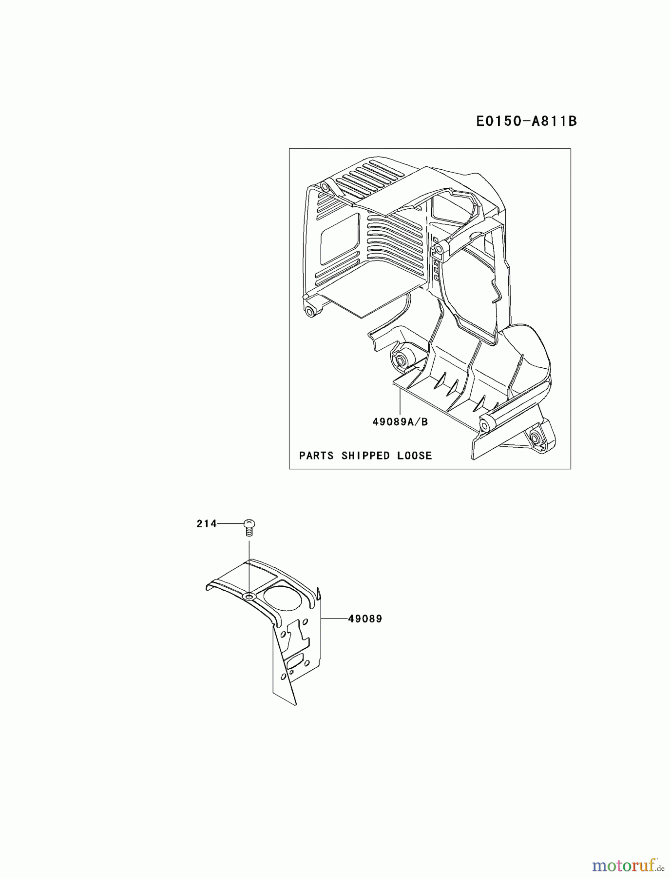  Kawasaki Geräte Bläser / Sauger / Häcksler / Zerkleinerer KRH300A-A1 (KRH300A) - Kawasaki Handheld Blower COOLING-EQUIPMENT