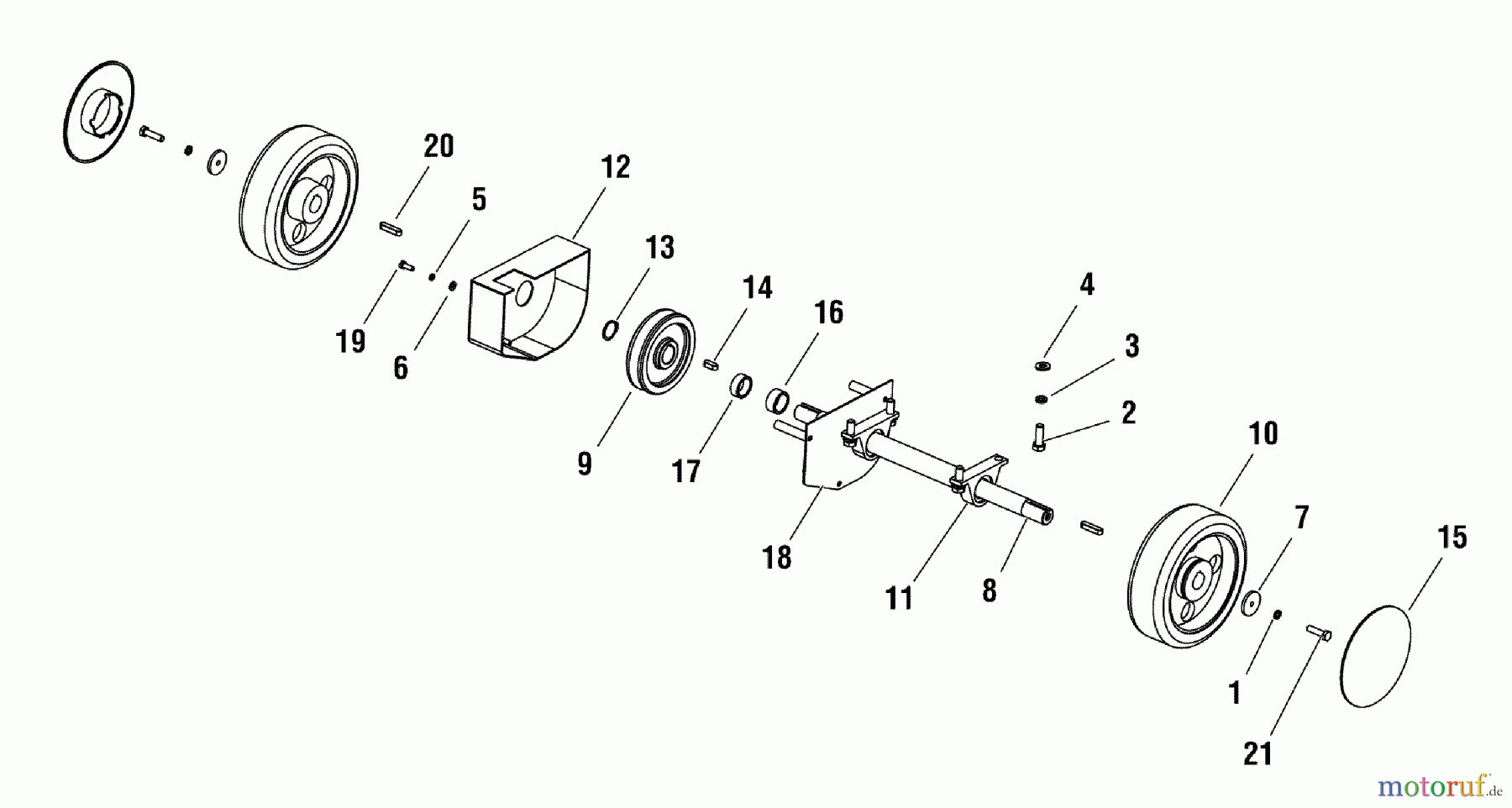 Murray Betonsägen EX20-S (866057) - Briggs & Stratton Concrete Floor Walk-Behind Saw Rear Wheel Group (80003335)