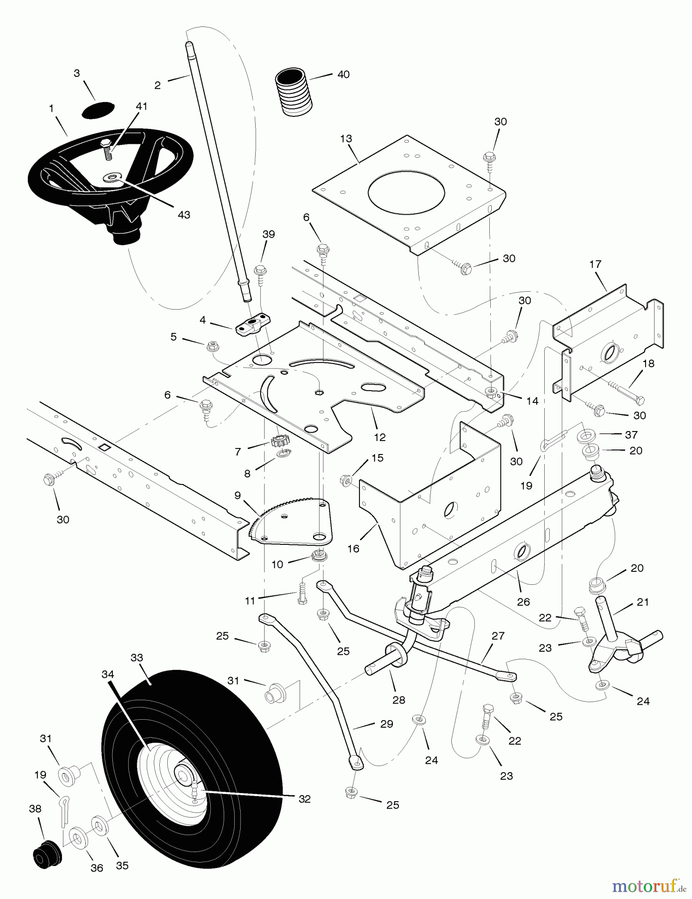  Murray Rasen- und Gartentraktoren 425308x31A - Scotts 42