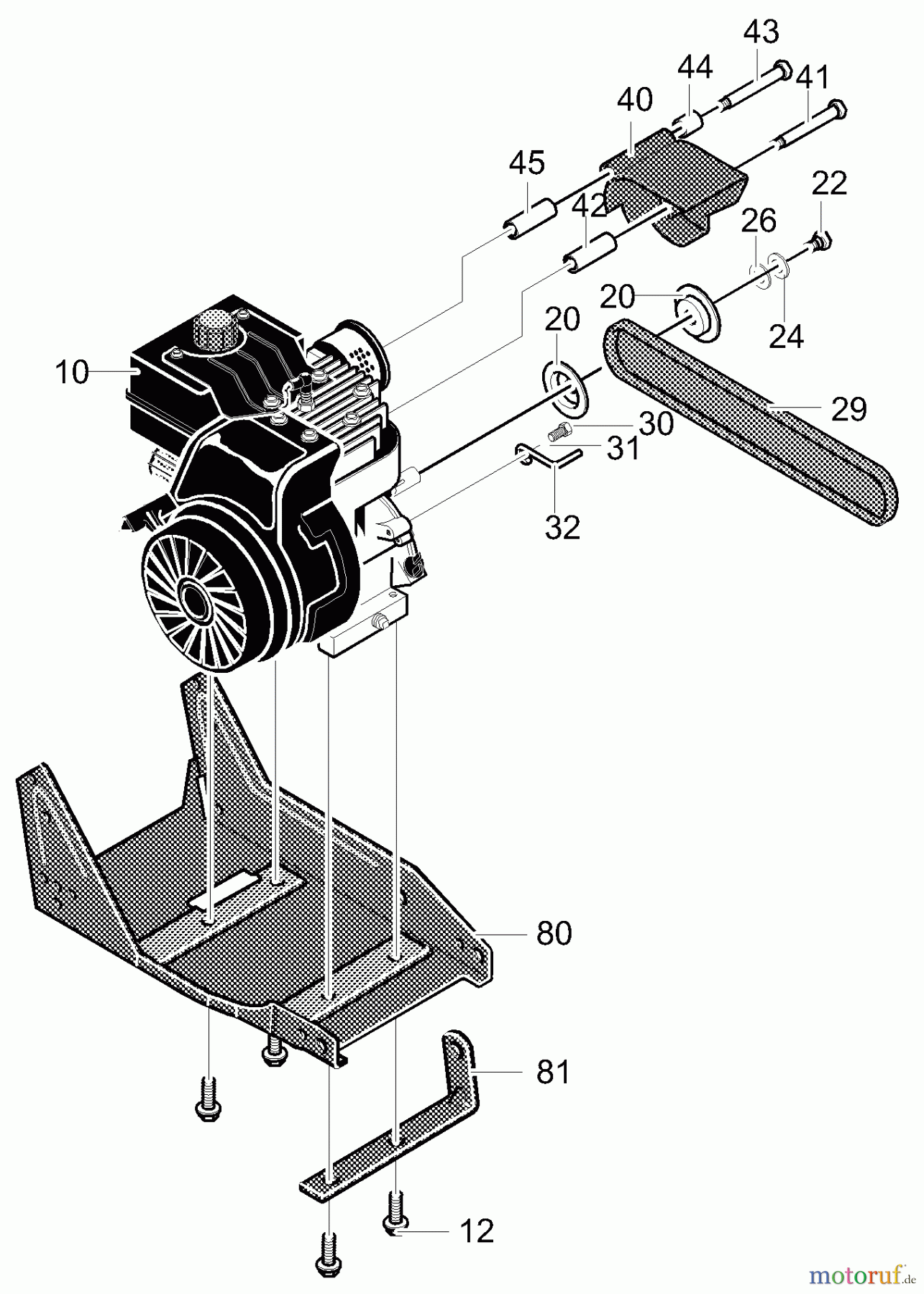 Murray Kantenschneider 13051x81A - Yard King Edger (2000) Engine Mount