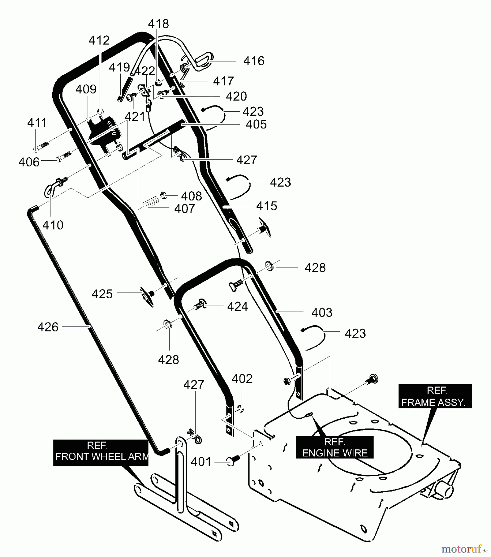 Murray Kantenschneider EV3850x4B - Murray Edger (2003) Handle Assembly