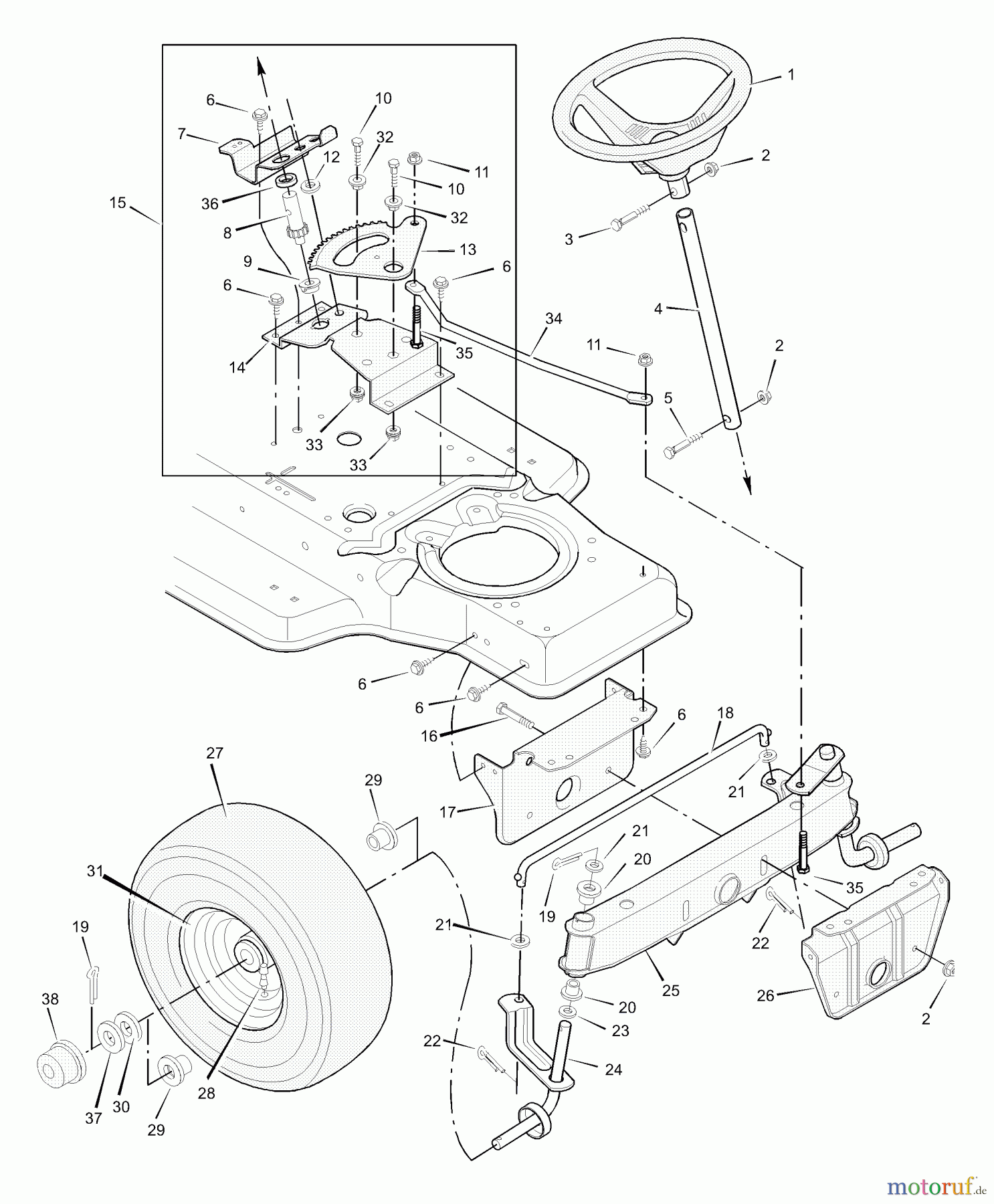  Murray Rasen- und Gartentraktoren 387000x92A - B&S/Murray 38