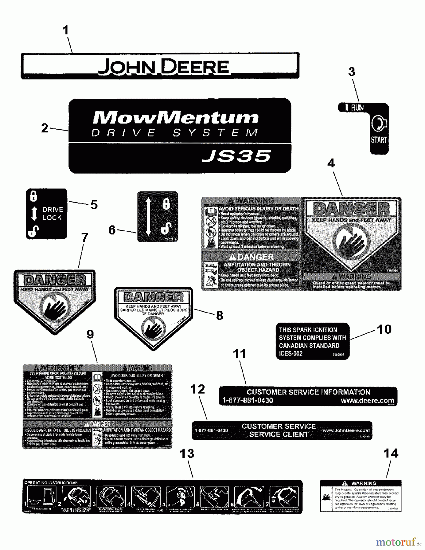  Murray Rasenmäher JS35 (7800197) - John Deere 21