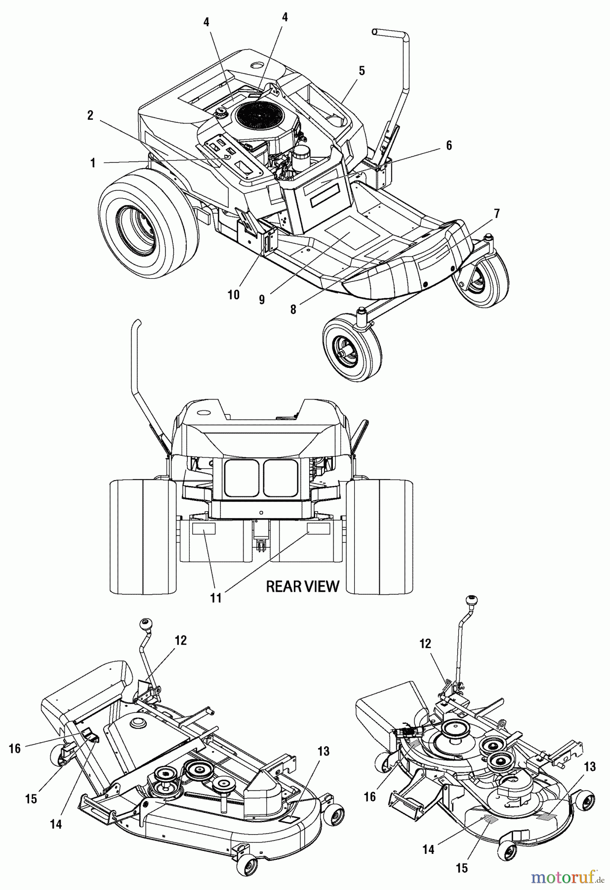  Murray Nullwendekreismäher, Zero-Turn 107.277721 (2690520) - Craftsman ZTS7500, 20HP Kohler w/44