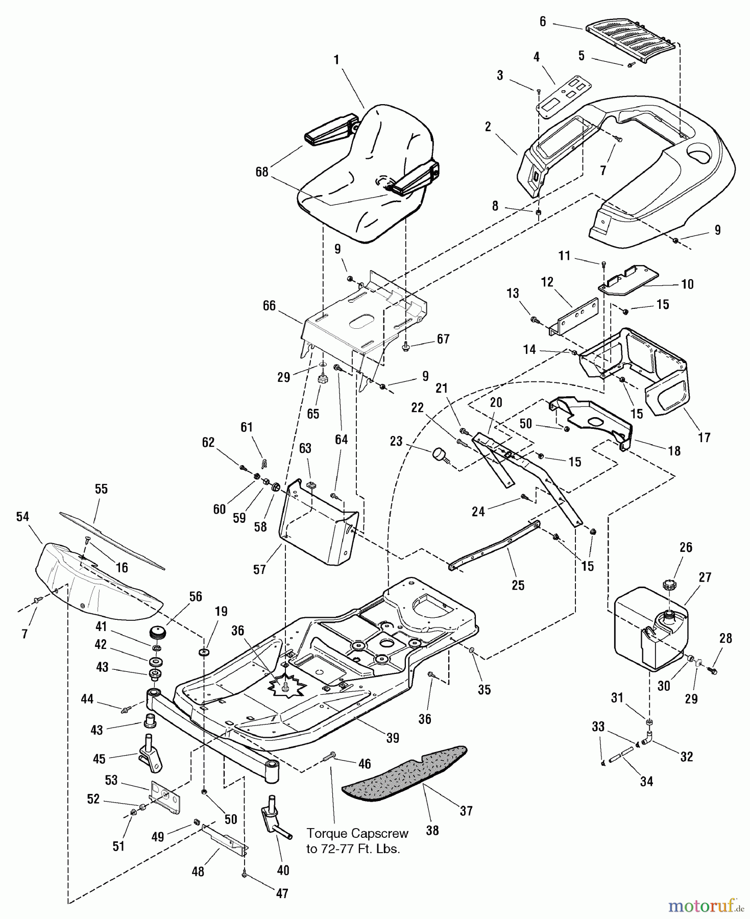  Murray Nullwendekreismäher, Zero-Turn 107.277700 (2277700) - Craftsman ZT 7000, 18HP Hydro w/50